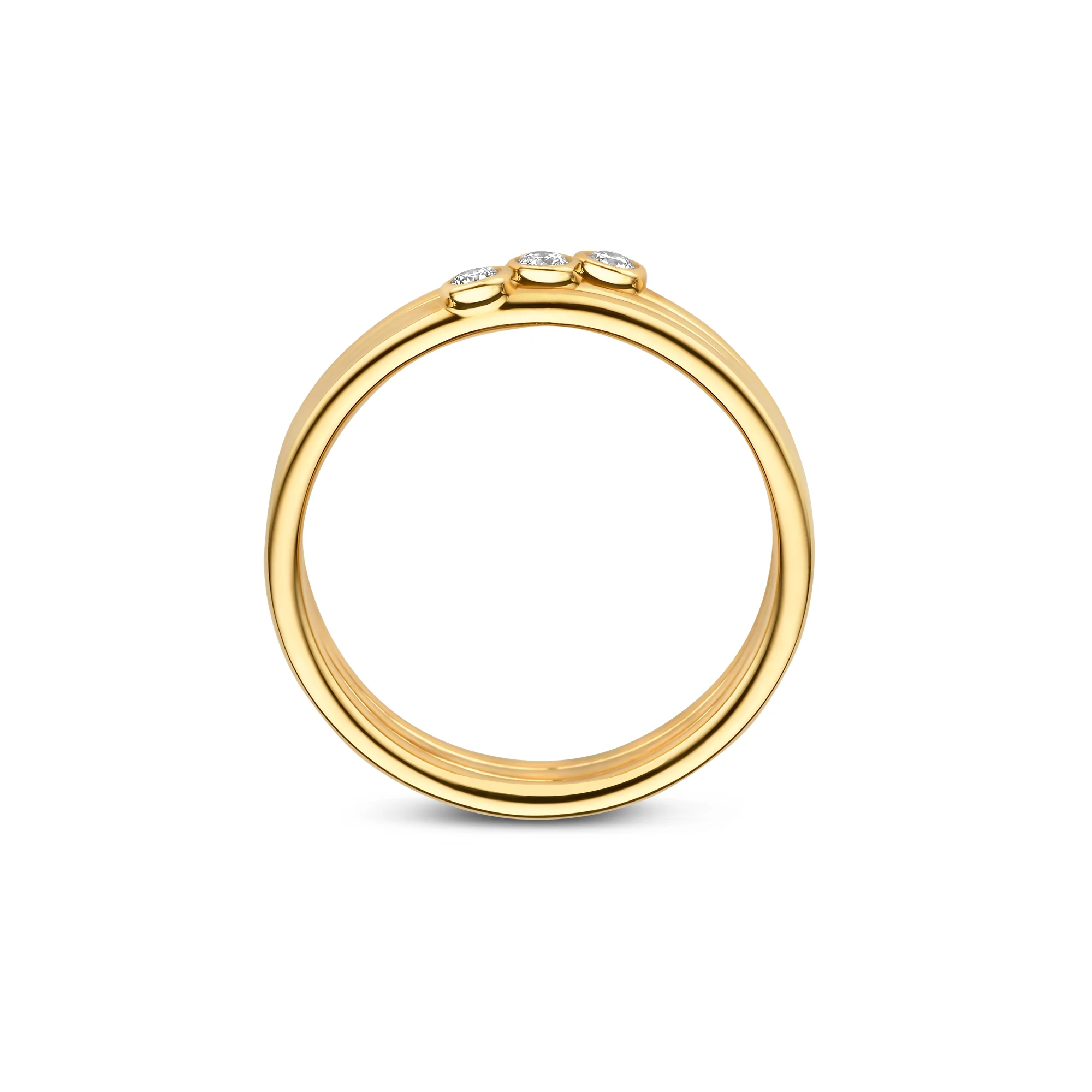 De la Paix Viviane 14 karat gold ring with diamond 0.09 carat - Image 6