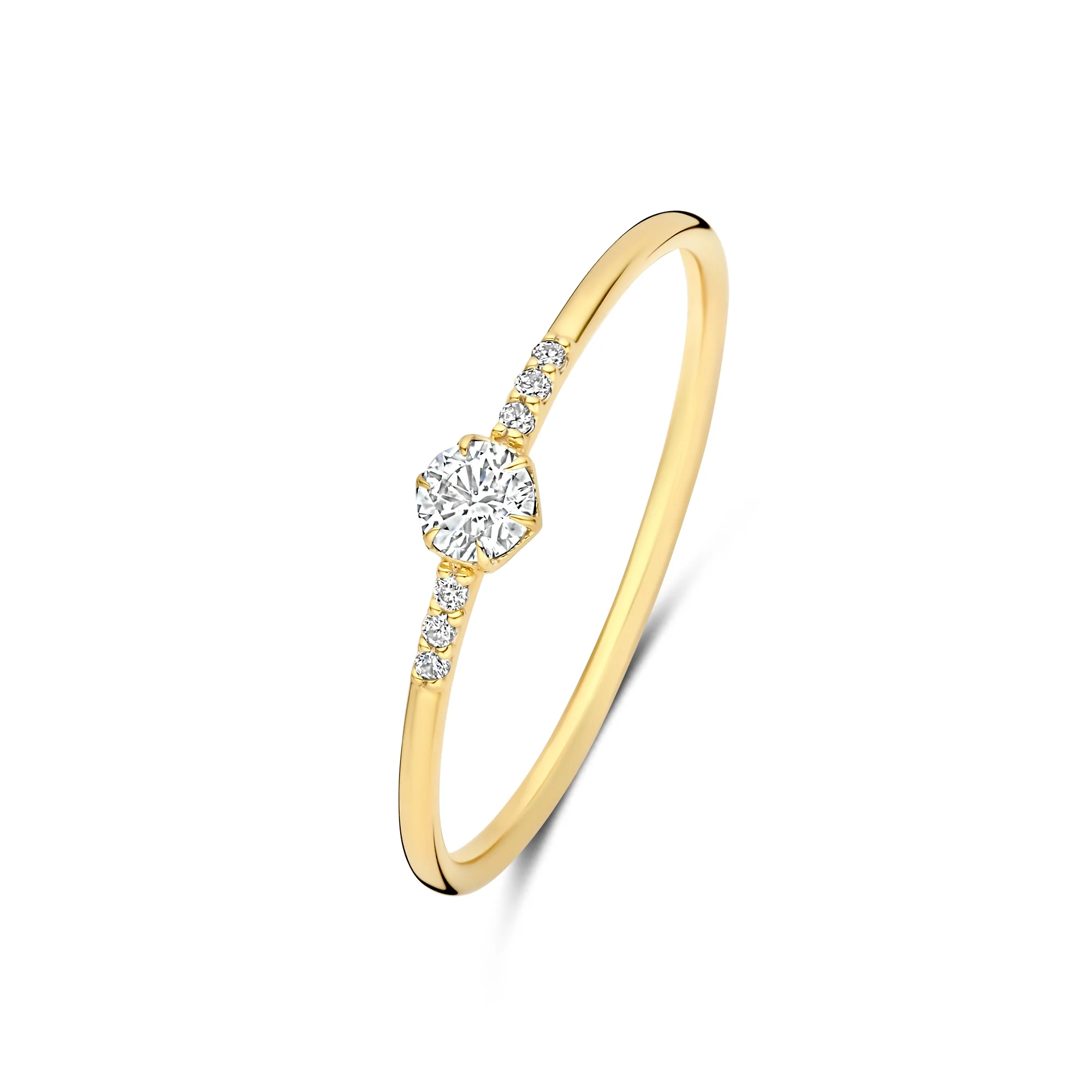 De la Paix Belinda 14 karat gold ring with diamond 0.10 carat