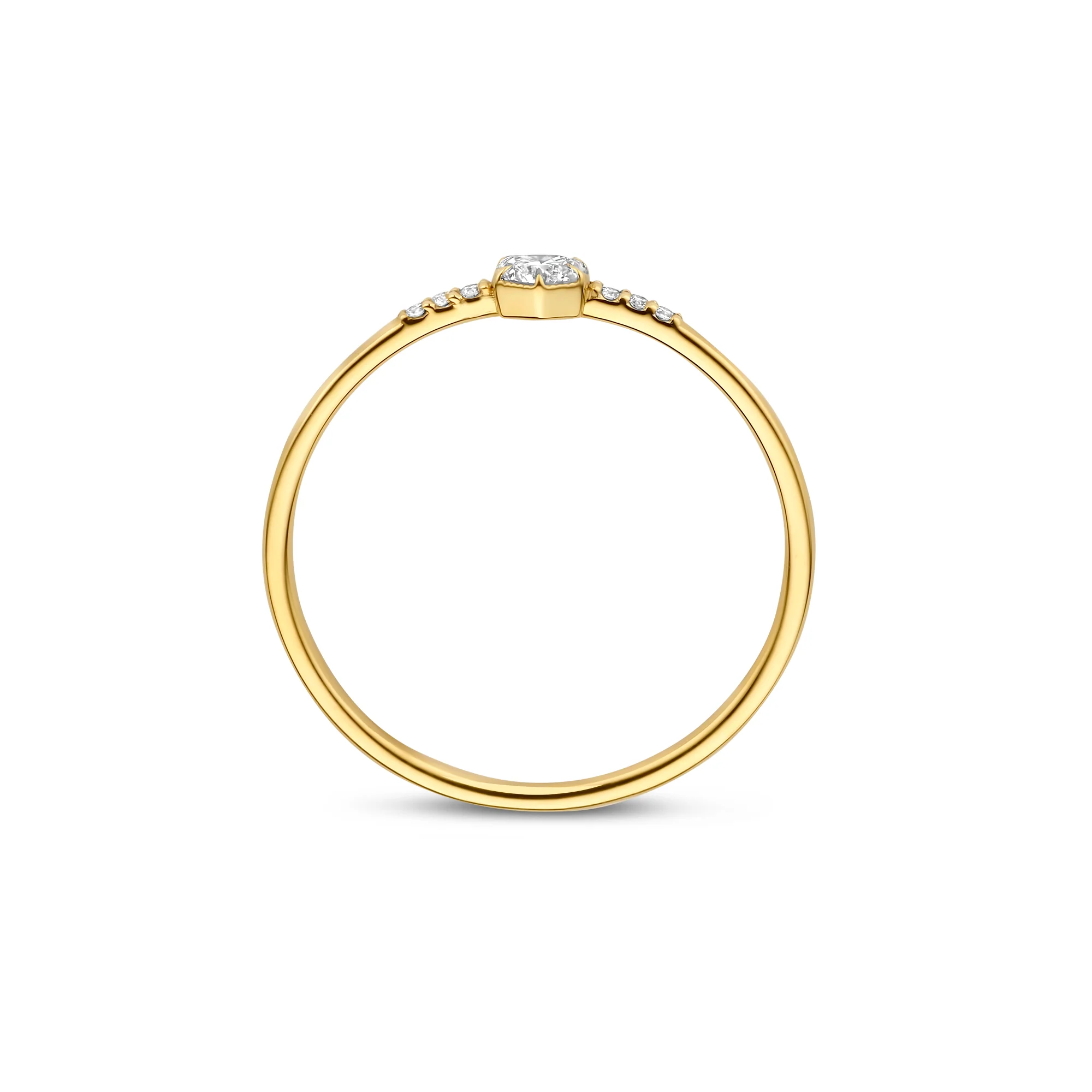 De la Paix Belinda 14 karat gold ring with diamond 0.10 carat - Image 8