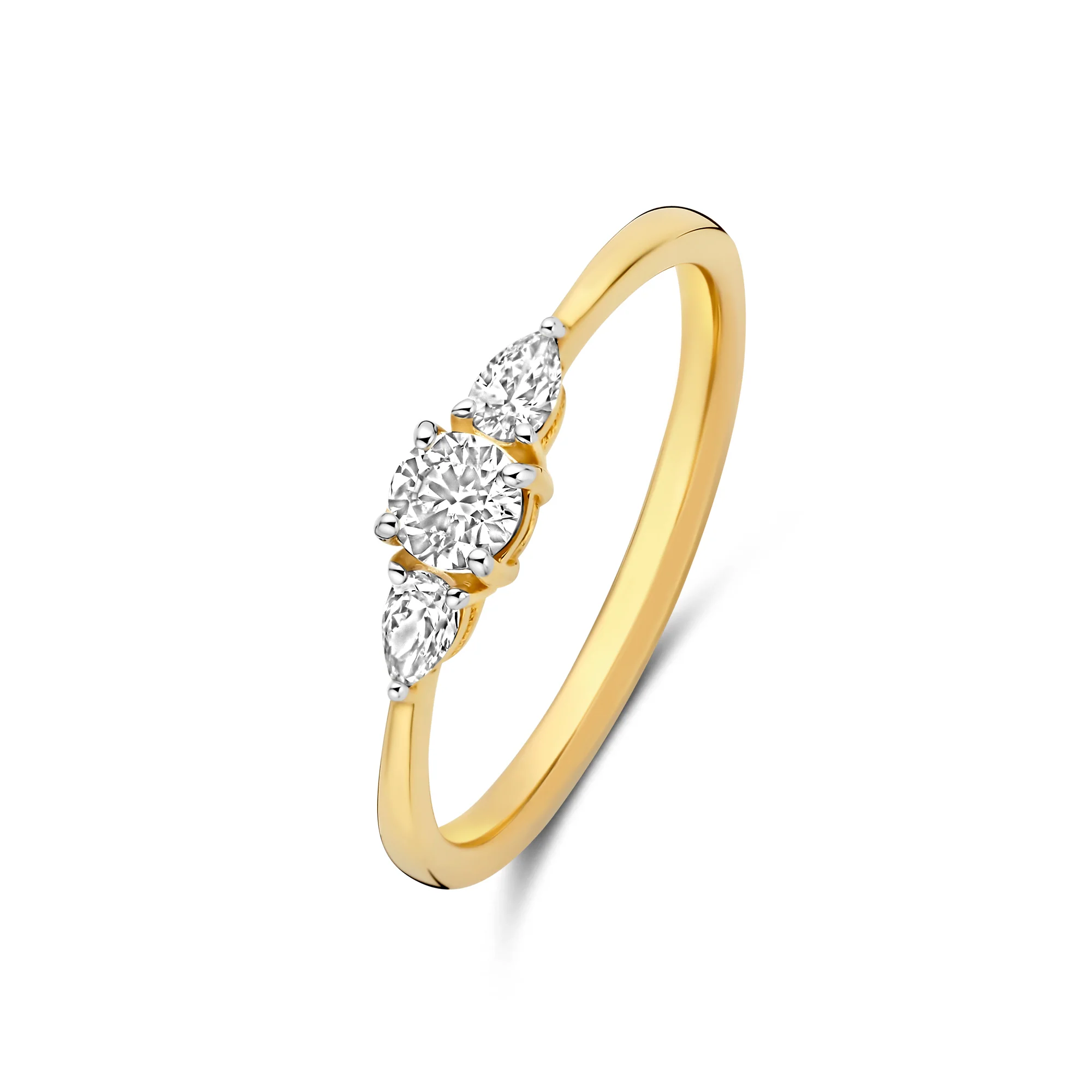 De la Paix Nancy 14 karat gold ring with diamond 0.32 carat