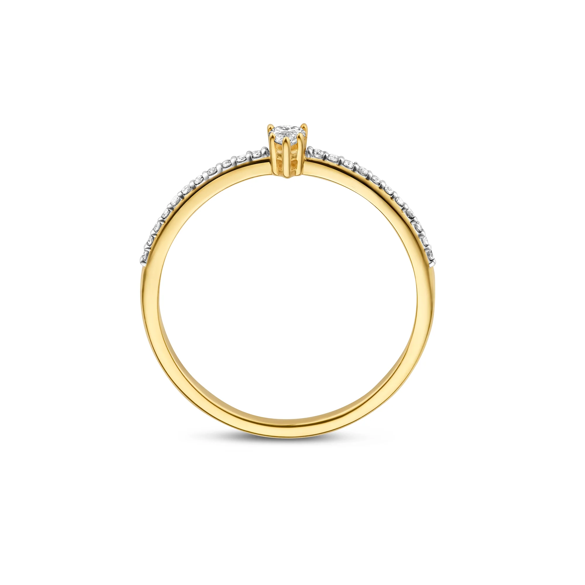 De la Paix Eloise  14 karat gold ring with diamond 0.10 carat - Image 6