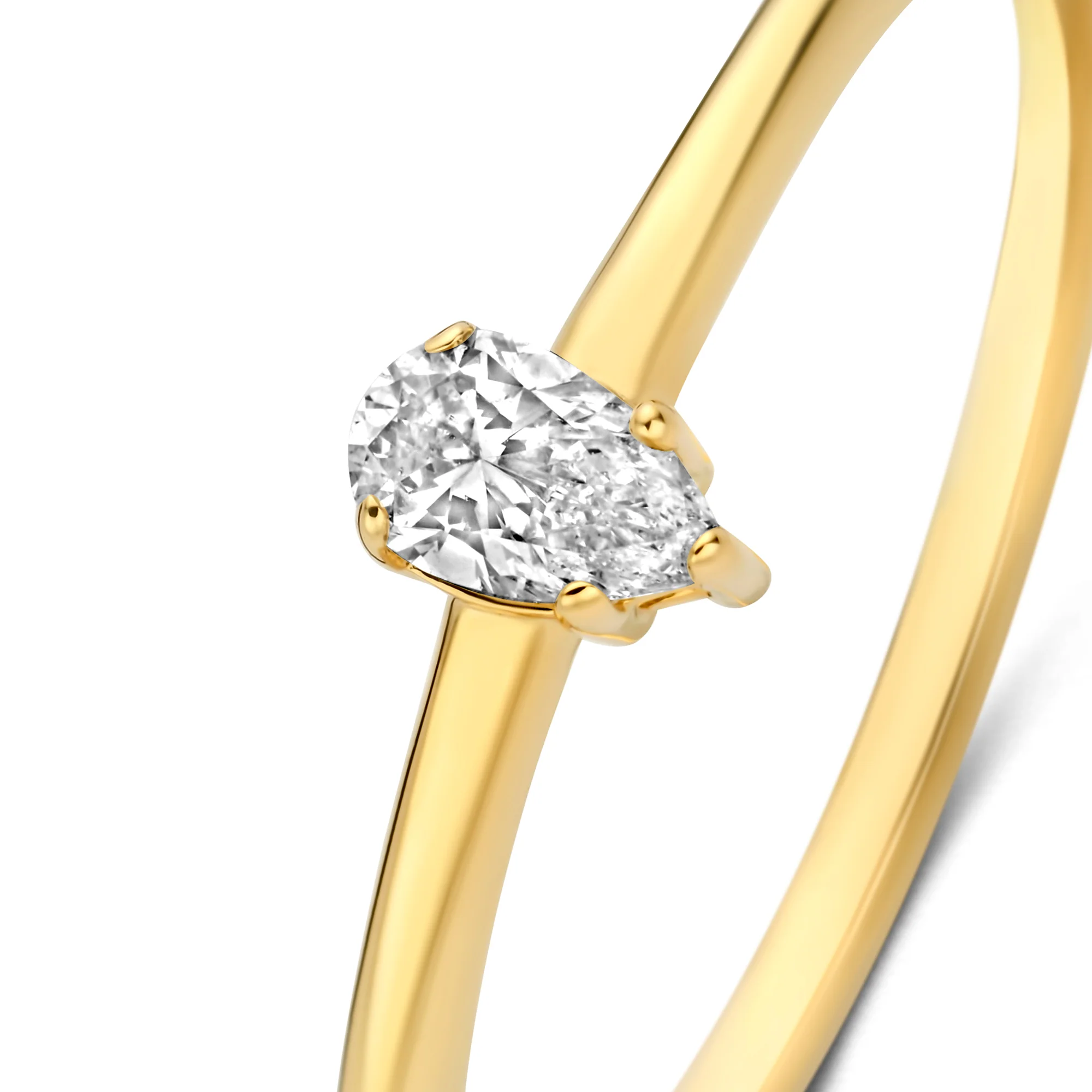 De la Paix Eloise  14 karat gold ring with diamond 0.15 carat - Image 5