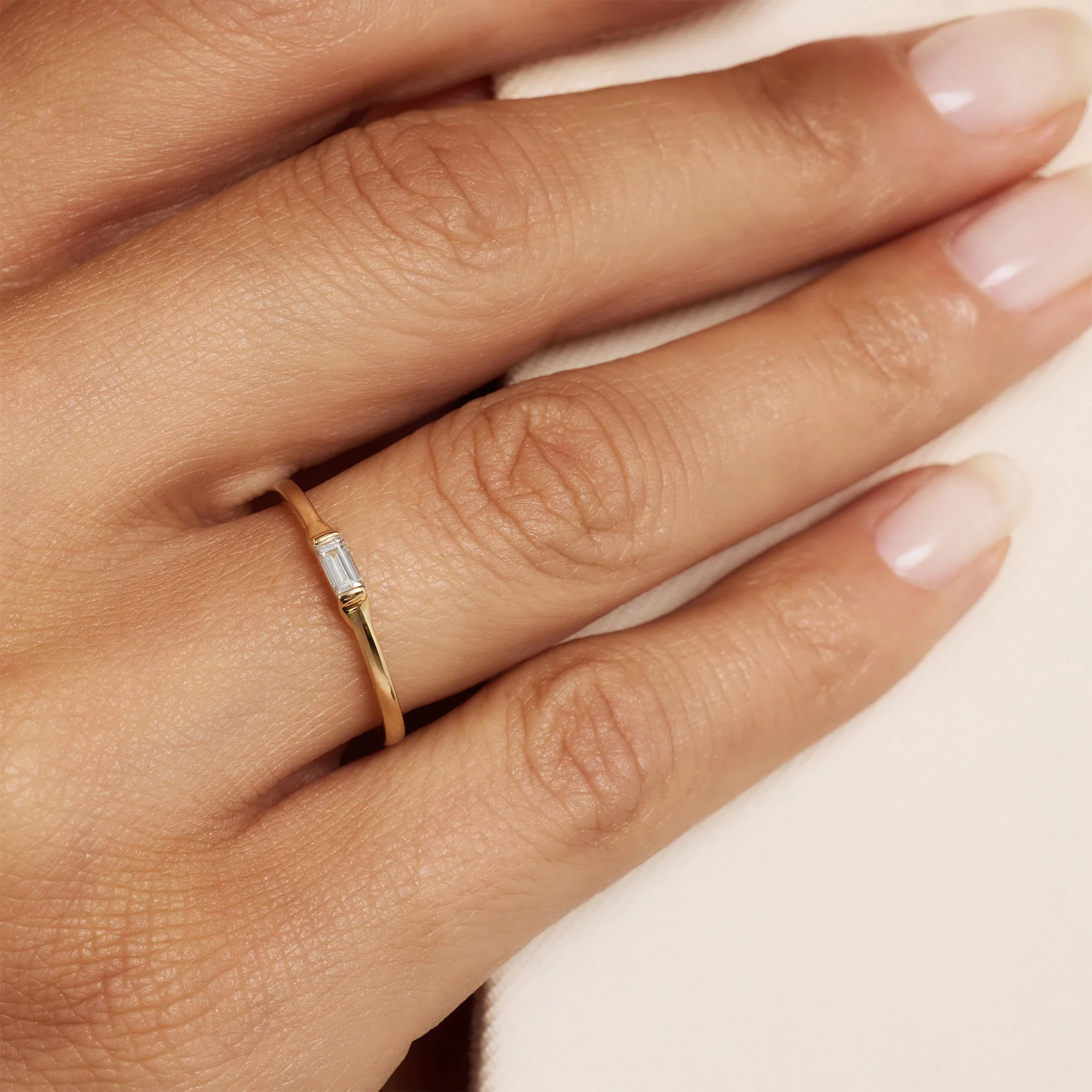 De la Paix Lucia  14 karat gold ring with diamond 0.08 carat - Image 2