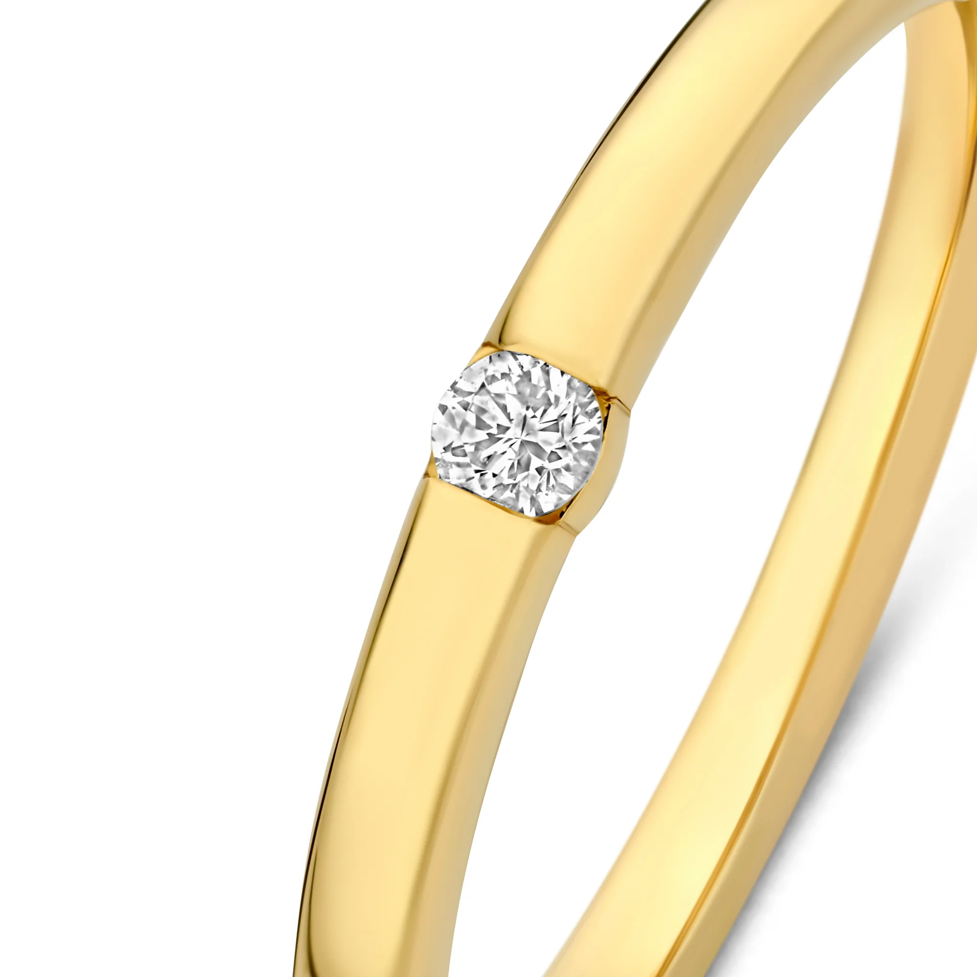 De la Paix Mia 14 karat gold ring with diamond 0.05 carat - Image 5