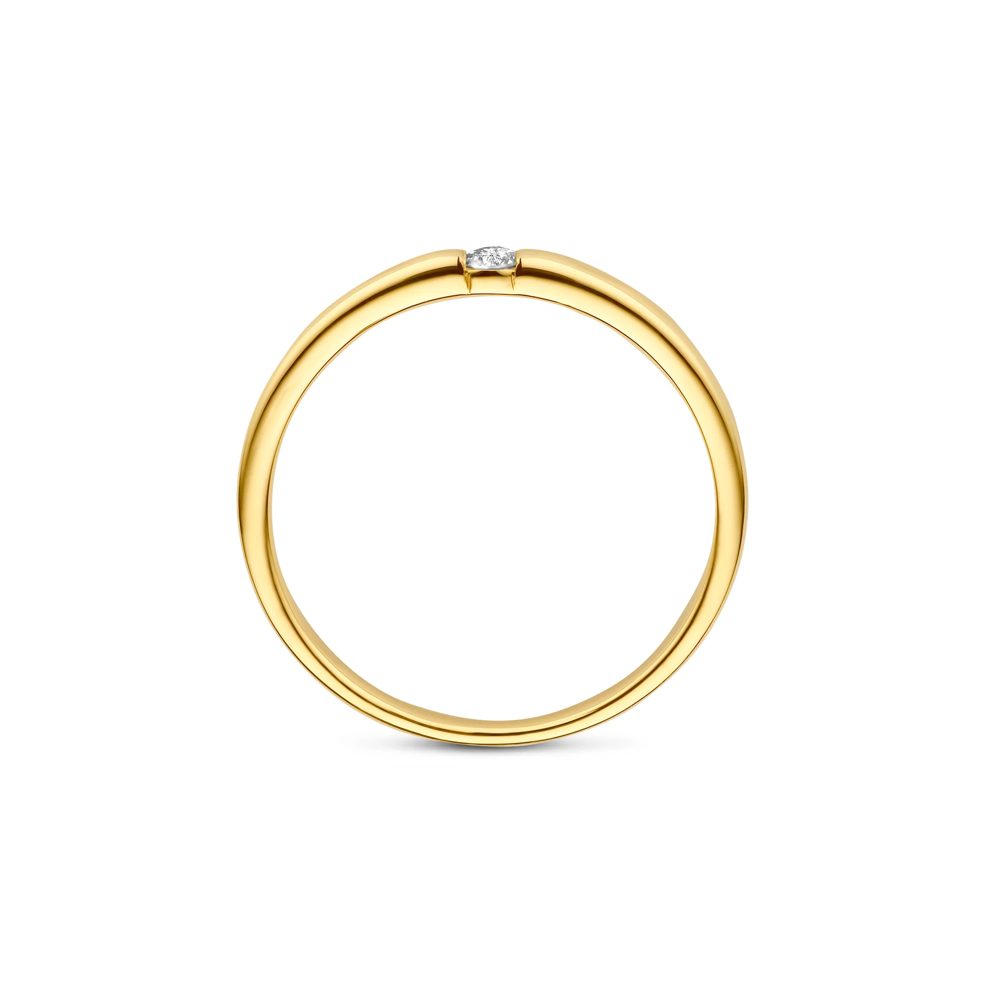 De la Paix Mia 14 karat gold ring with diamond 0.05 carat - Image 6