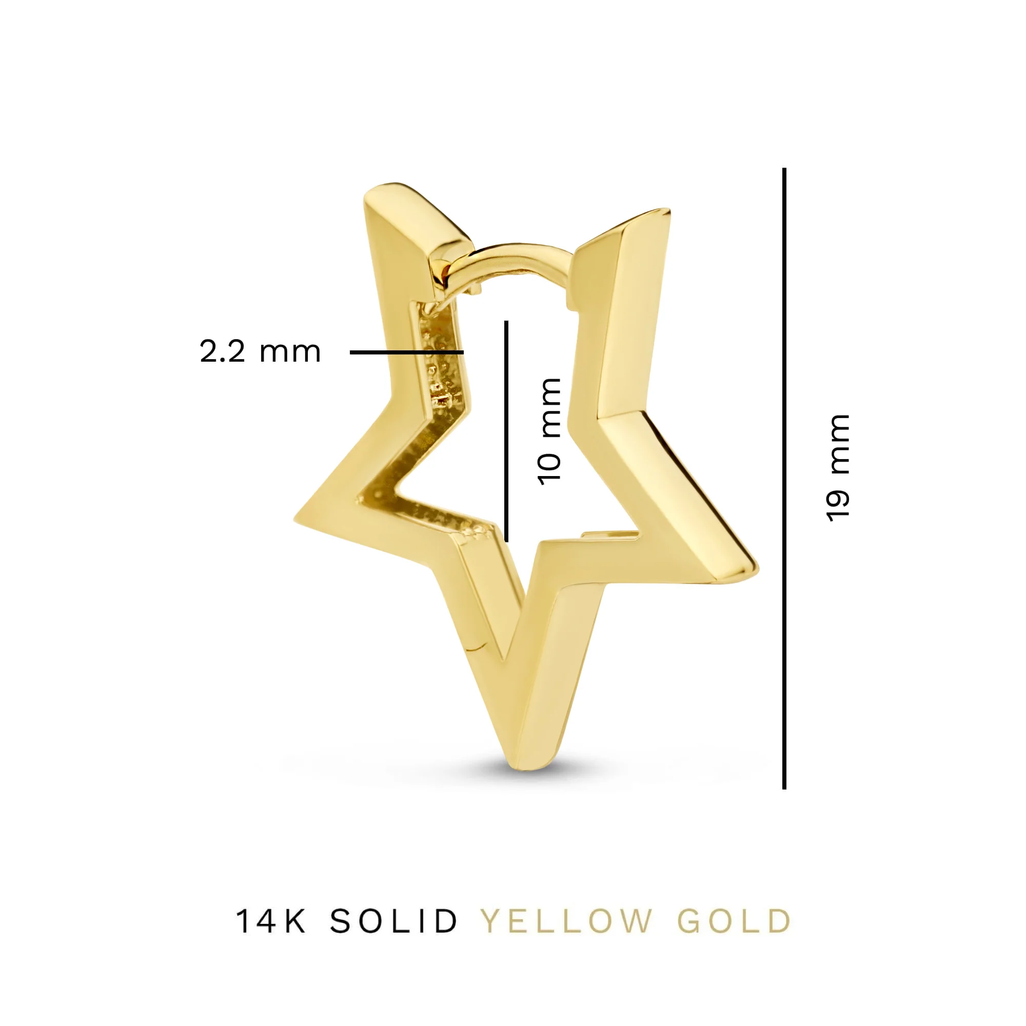 Monceau Juene 14 karat gold star earrings - Image 4