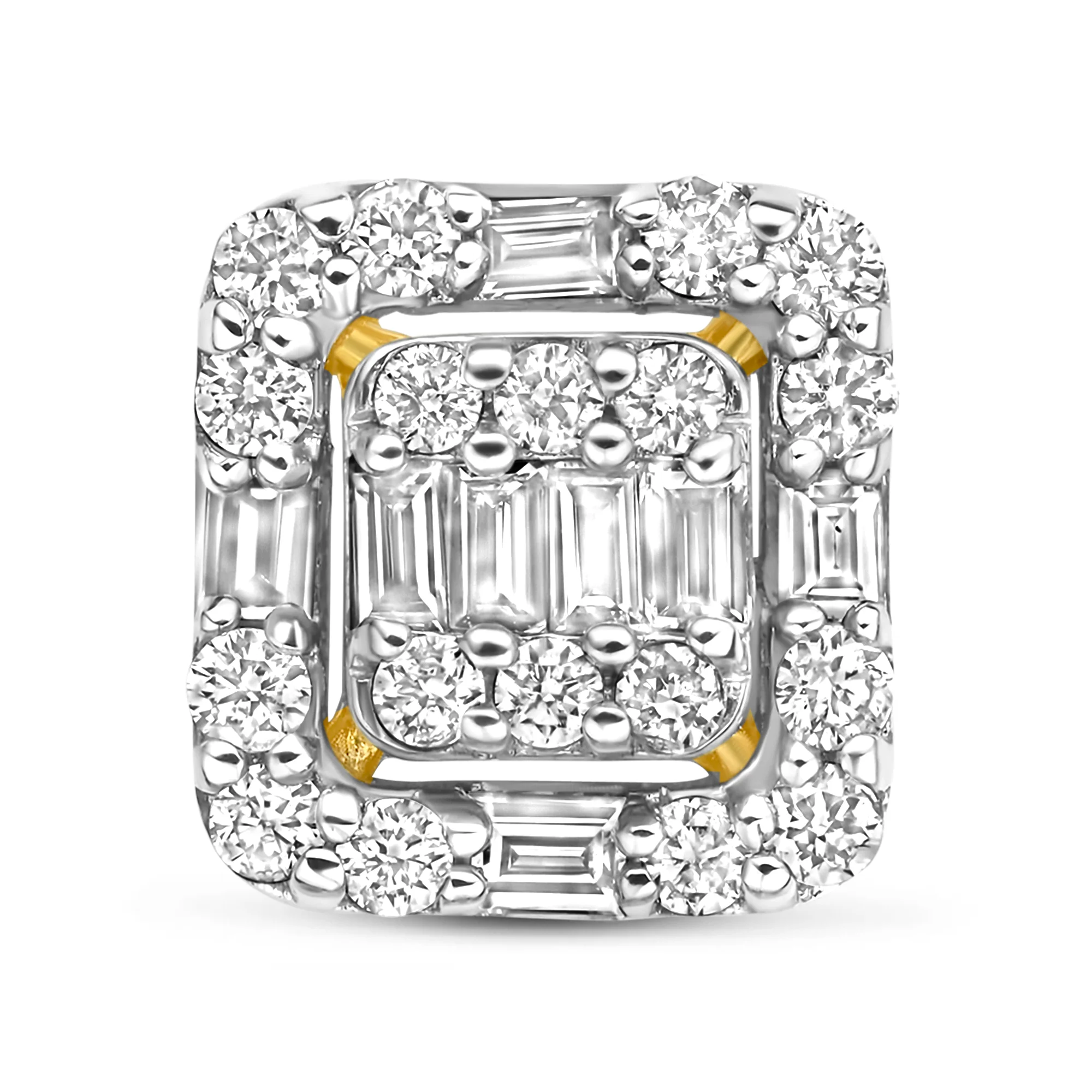 De la Paix Elena 14 karat gold stud ear studs with diamond 0.25 carat - Image 4