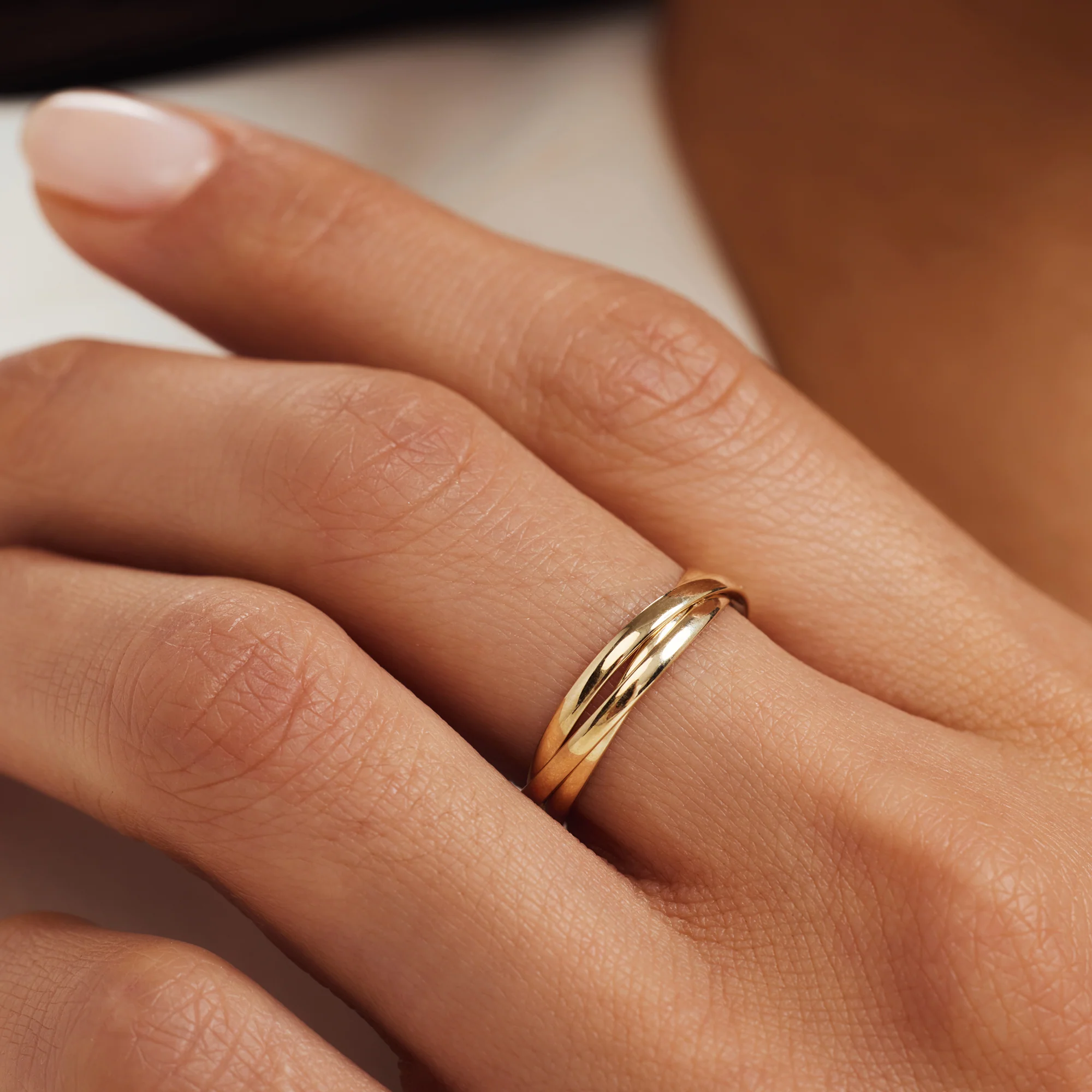Rivoli Méline 14 karat gold trinity ring - Image 2