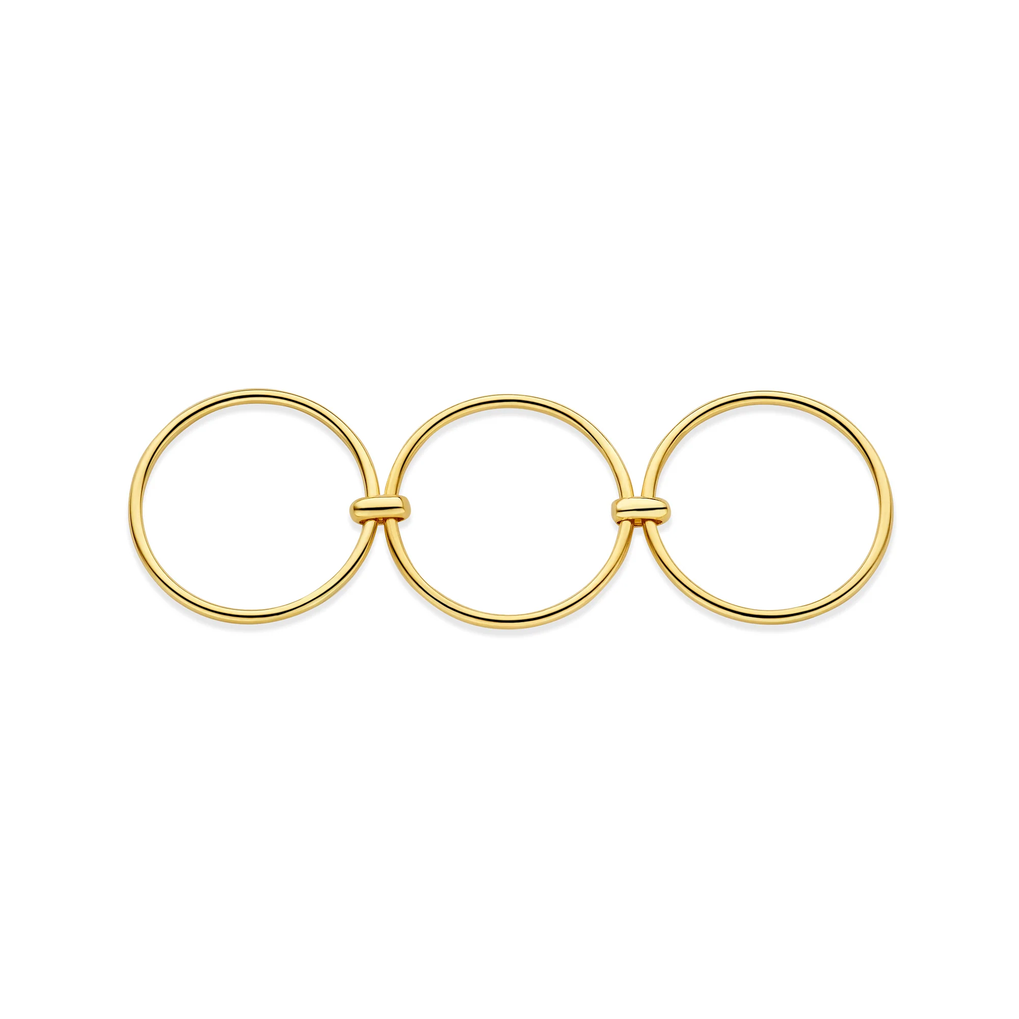 Cour d'Honneur Adora 14 karat golden 3-piece multi ring - Image 6