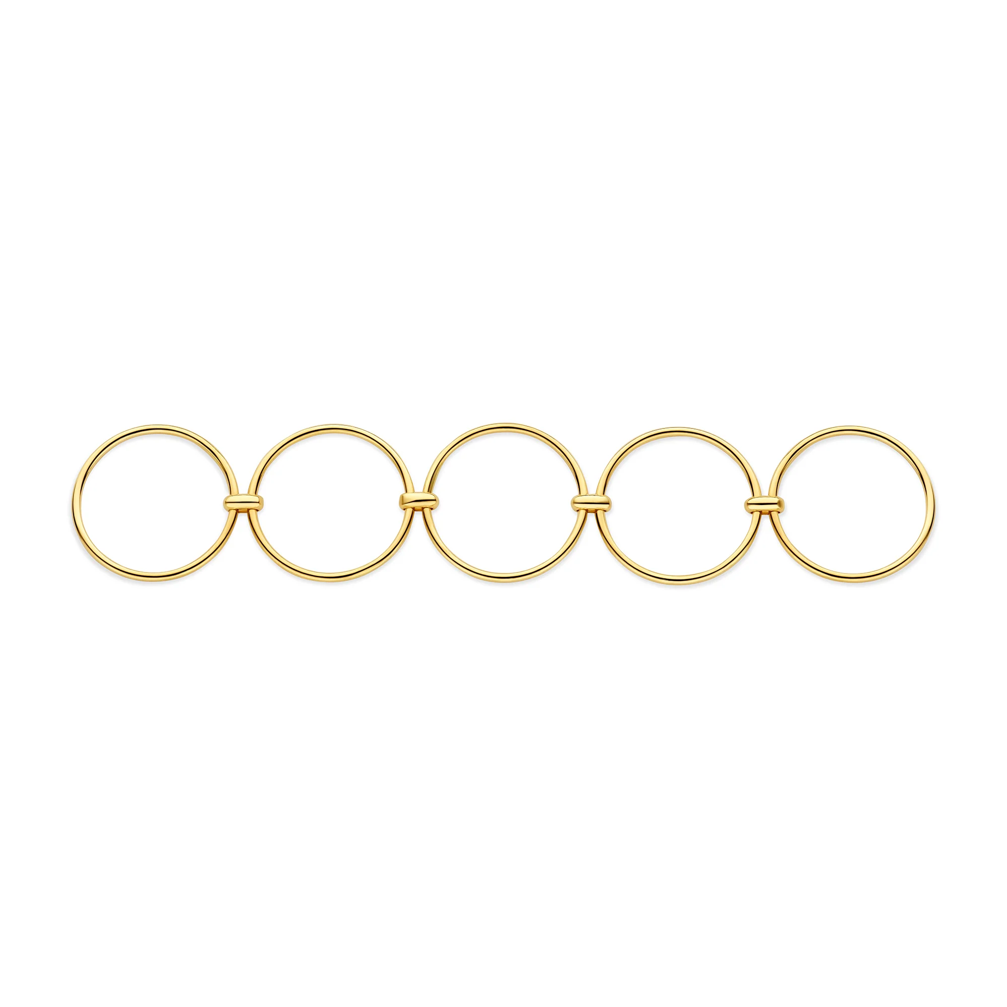 Cour d'Honneur Adora 14 karat golden 5-piece multi ring - Image 4