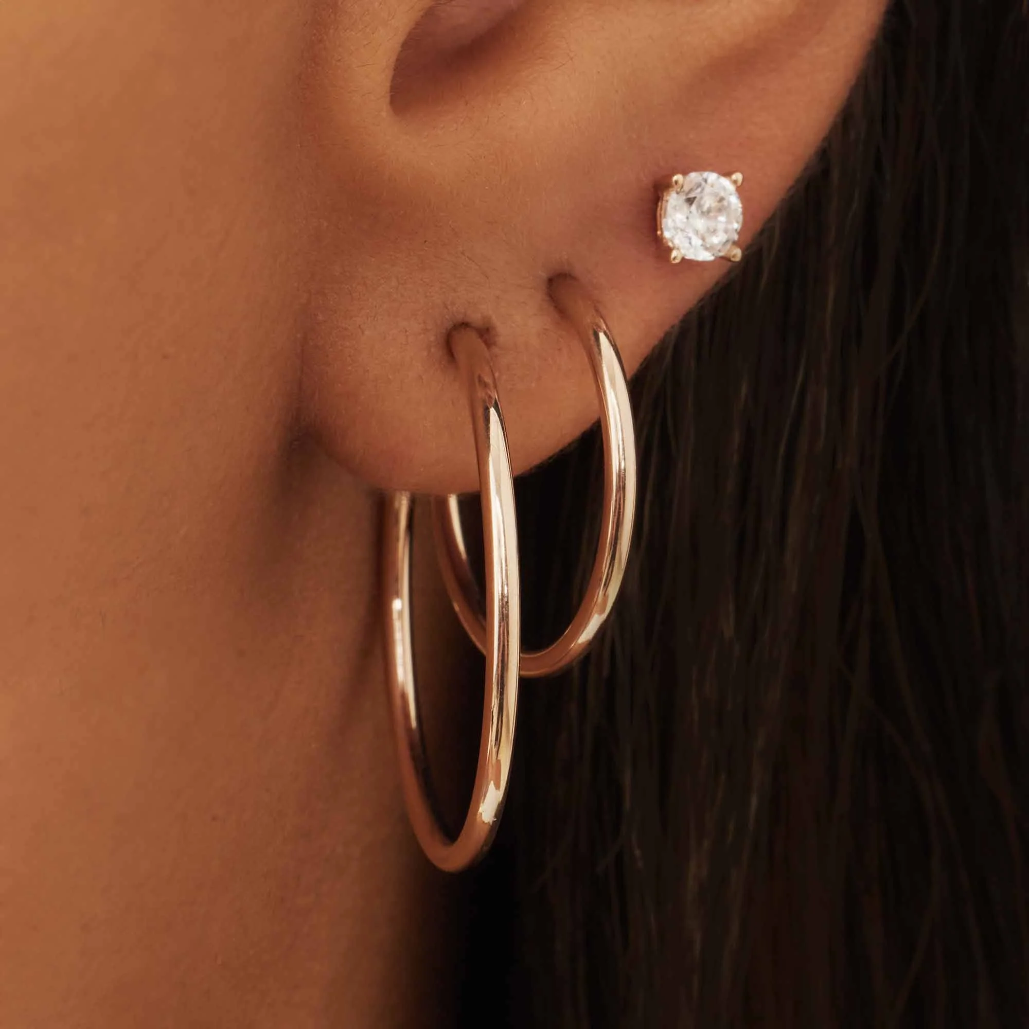 Cadeau d'Isabel 14 karat rose gold earring set - Image 3