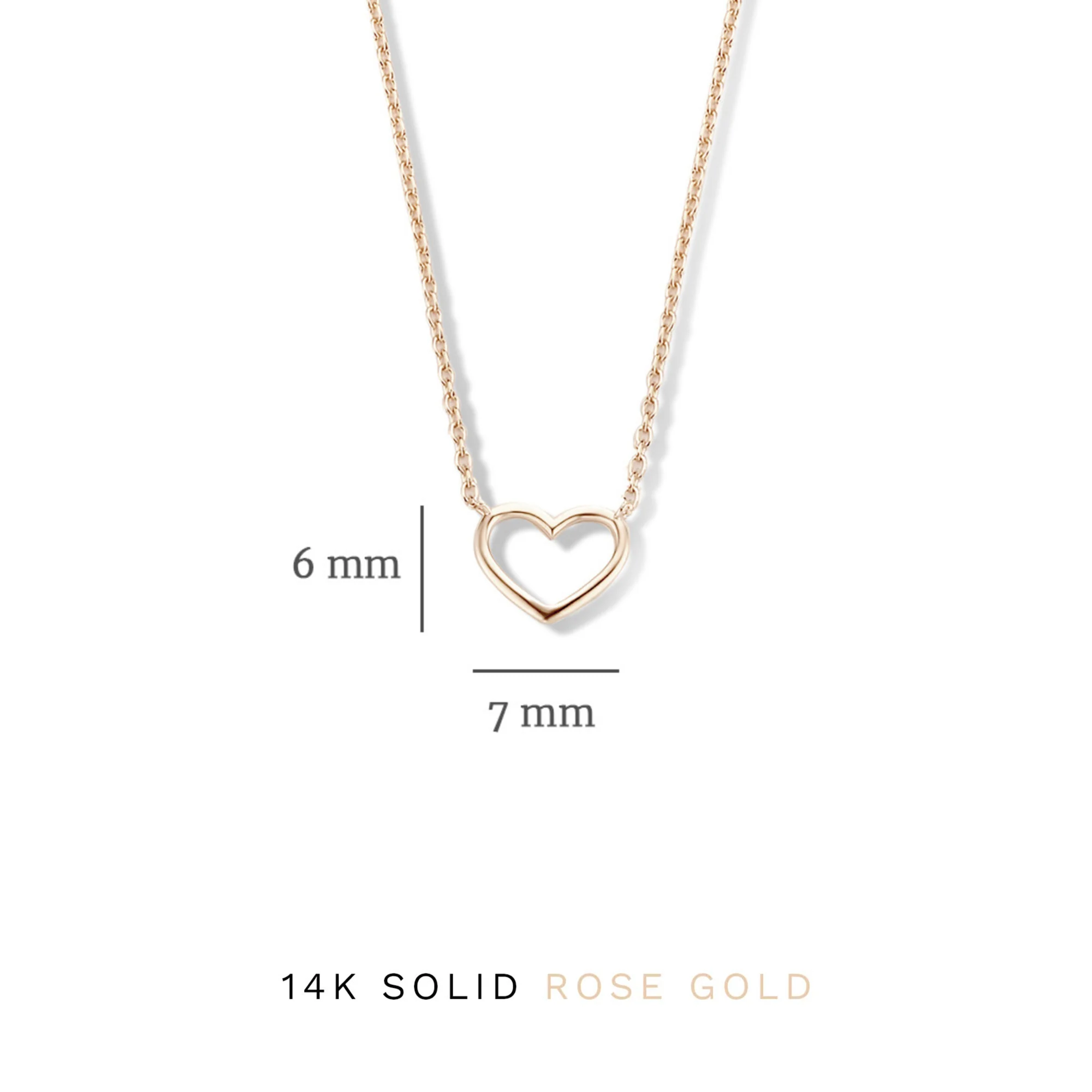 Cadeau d'Isabel 14 karat rose gold necklace & bracelet set with heart - Image 8