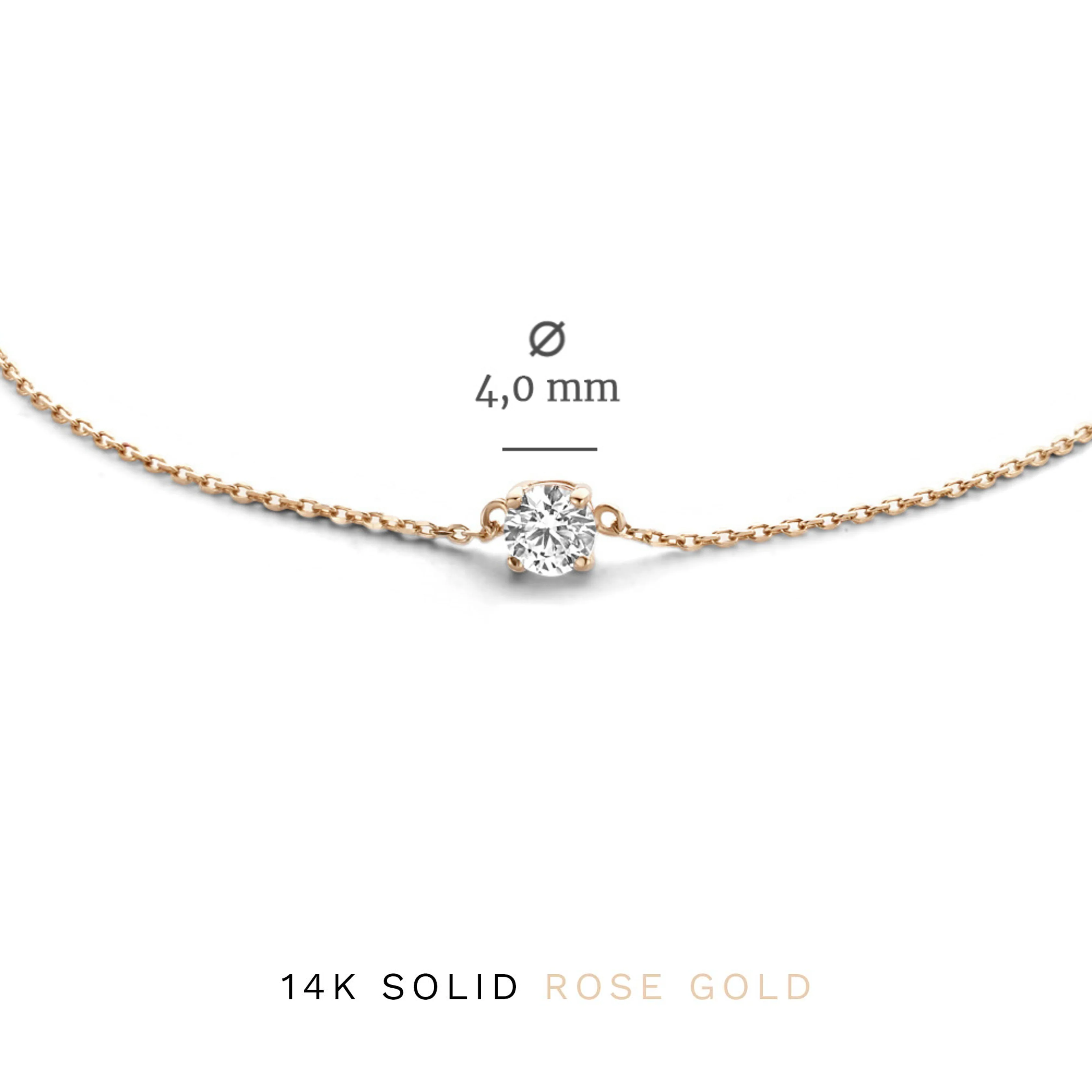 Cadeau d'Isabel 14 karat rose gold necklace & bracelet with zirconia - Image 10