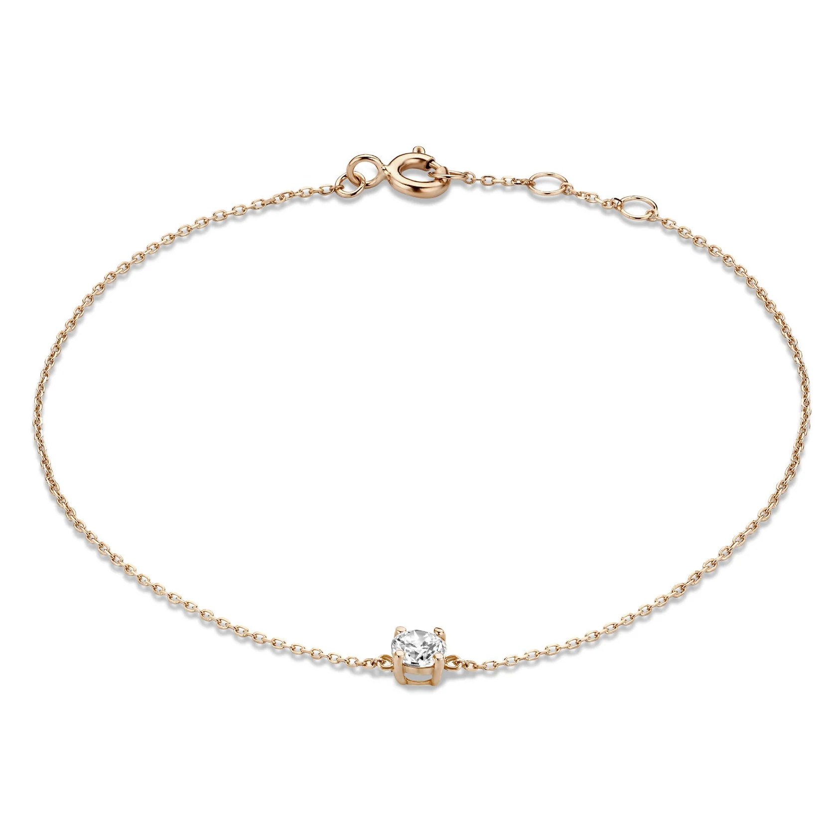 Cadeau d'Isabel 14 karat rose gold necklace & bracelet with zirconia - Image 8