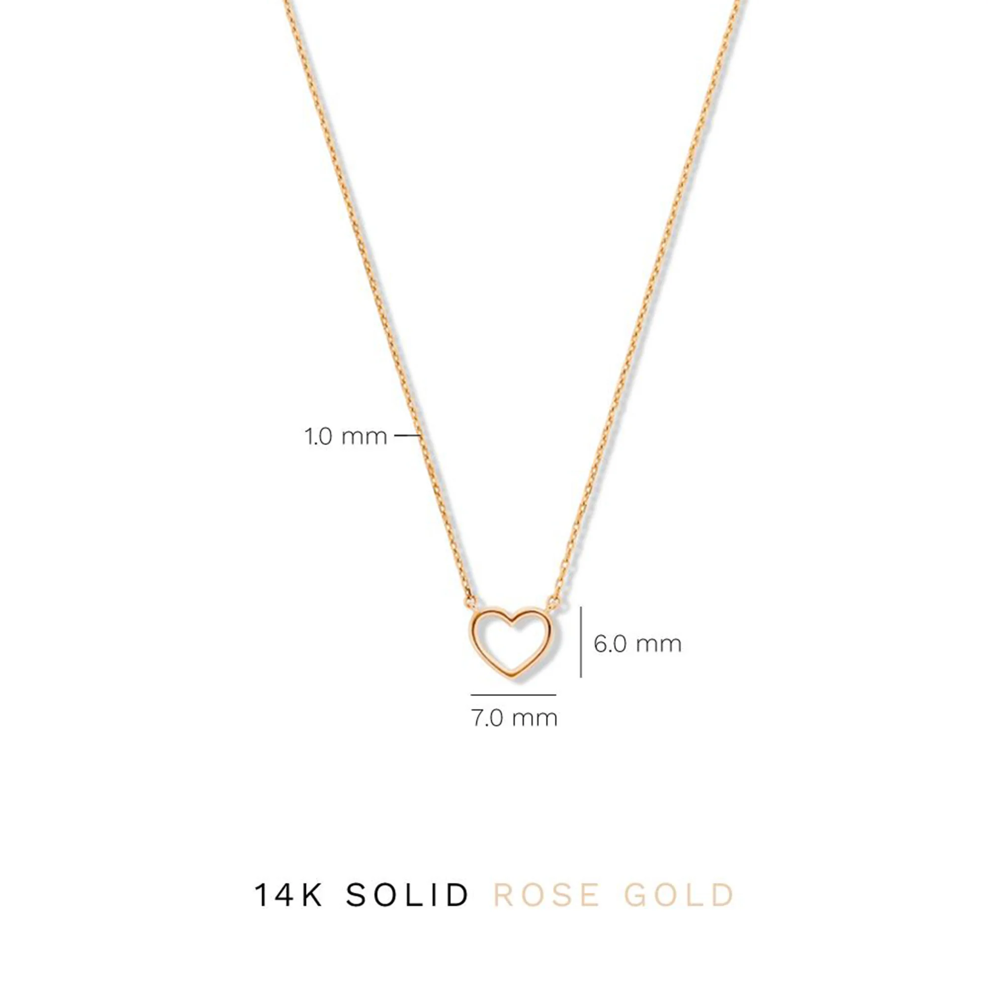 La Concorde Amore 14 karat rose gold necklace with heart - Image 9