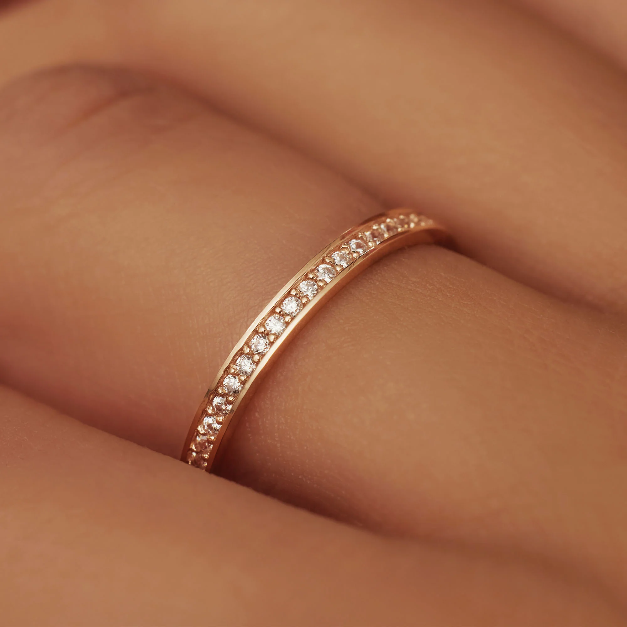 La Concorde Merle 14 karat rose gold ring with zirconia stones - Image 3