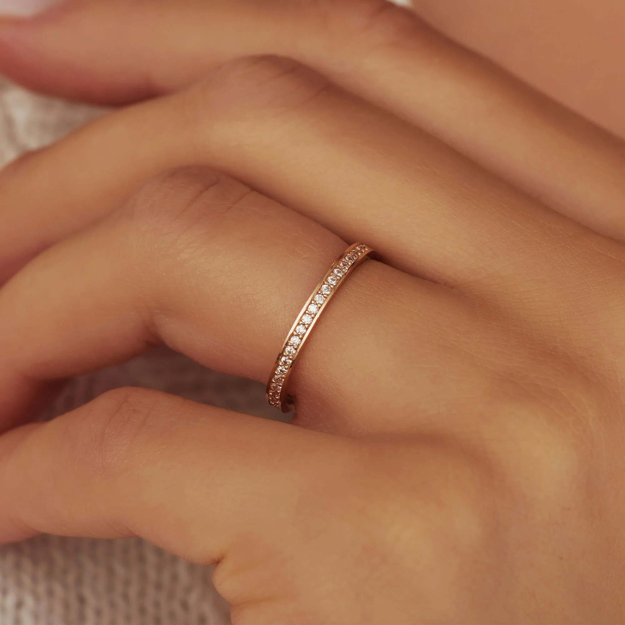 La Concorde Merle 14 karat rose gold ring with zirconia stones - Image 4