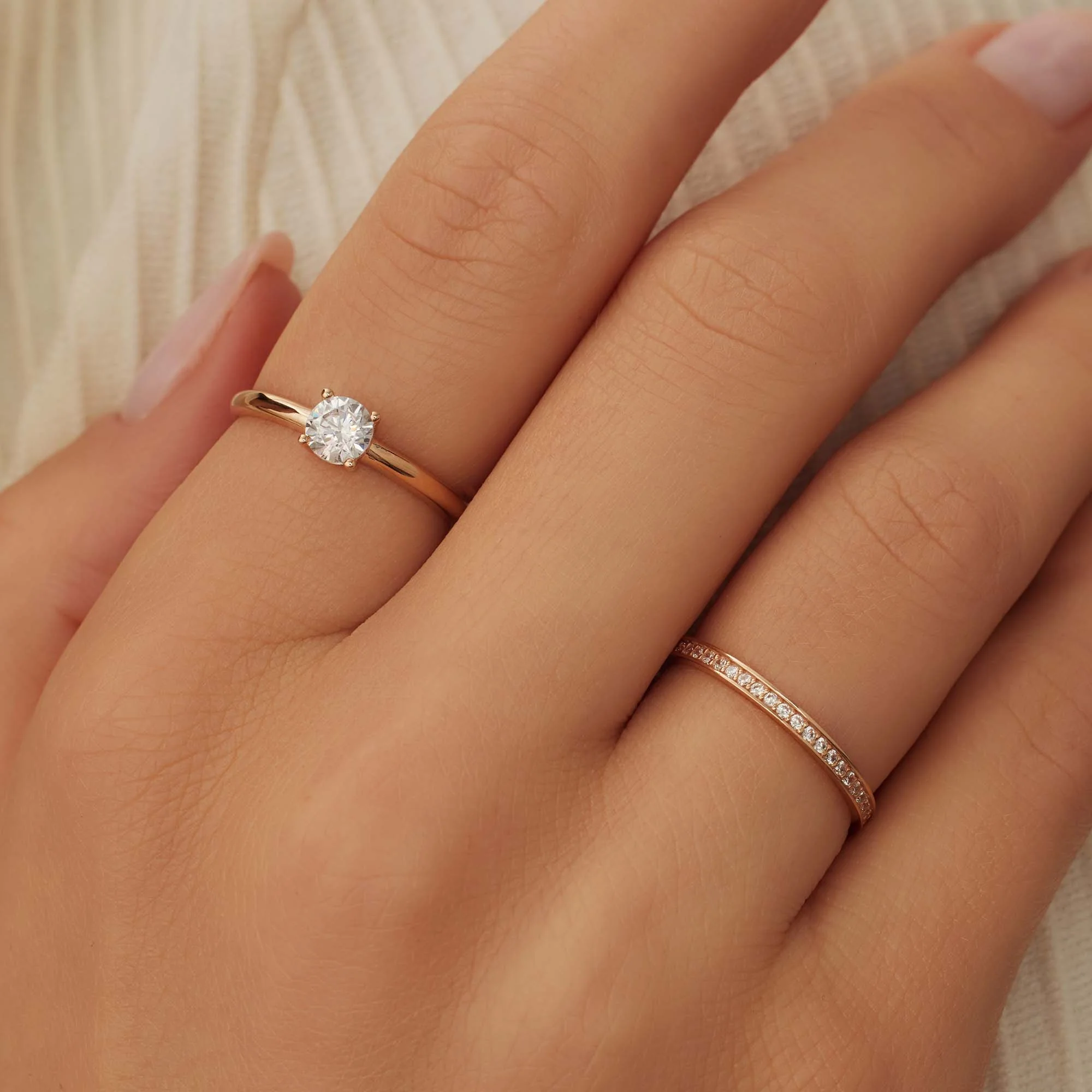 La Concorde Merle 14 karat rose gold ring with zirconia stones - Image 7
