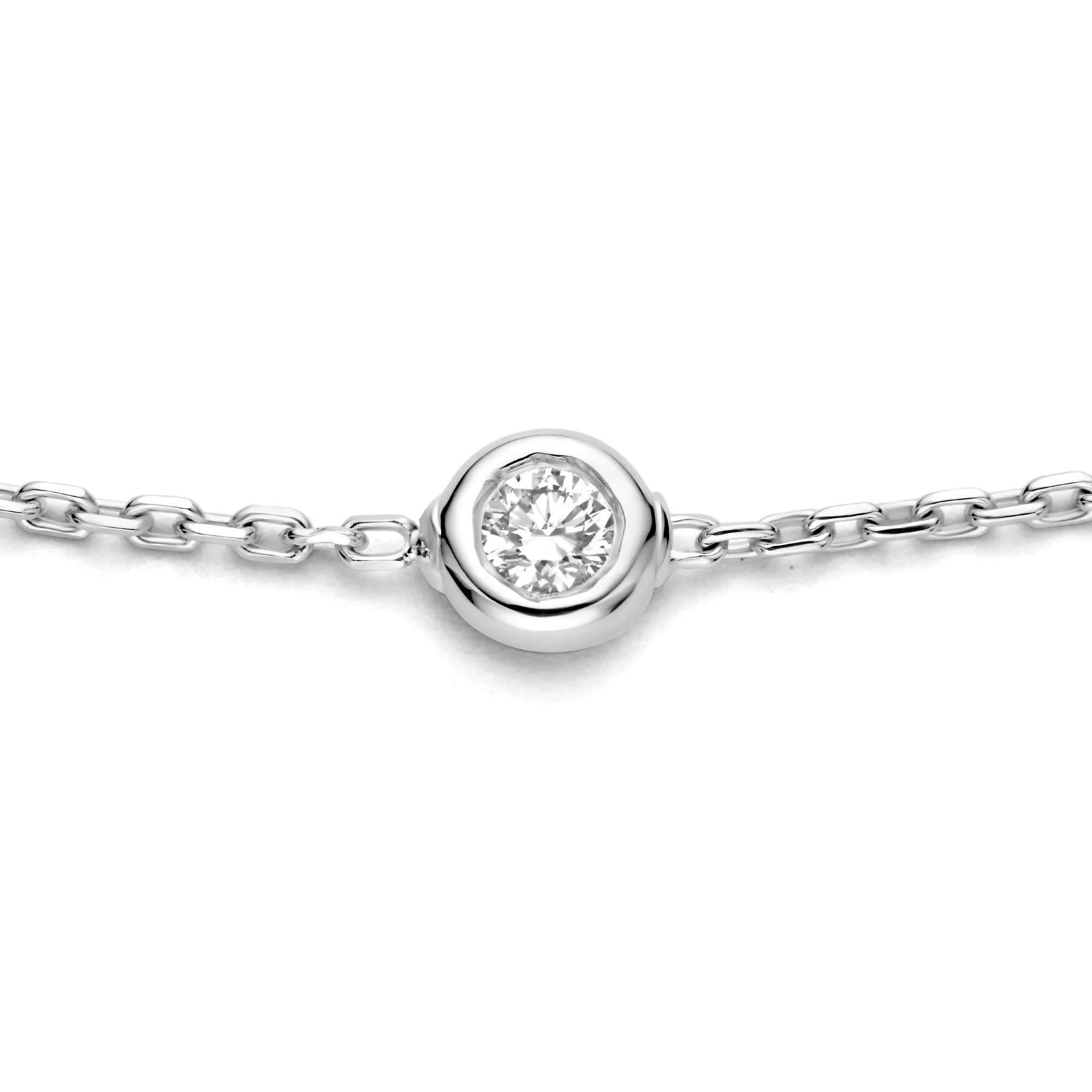 De la Paix Alfie 14 karat white gold bracelet with diamond 0.12 carat - Image 6
