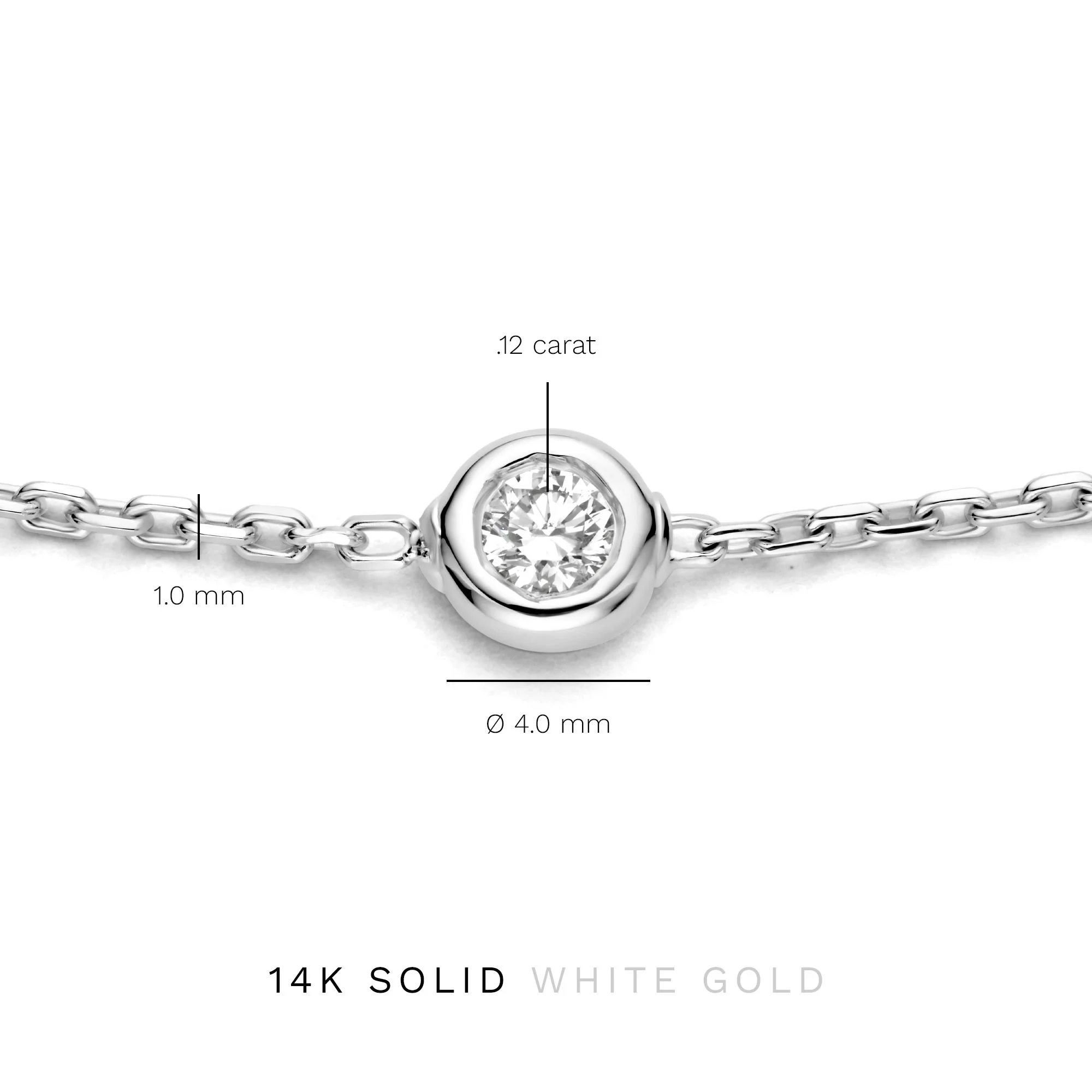 De la Paix Alfie 14 karat white gold bracelet with diamond 0.12 carat - Image 7