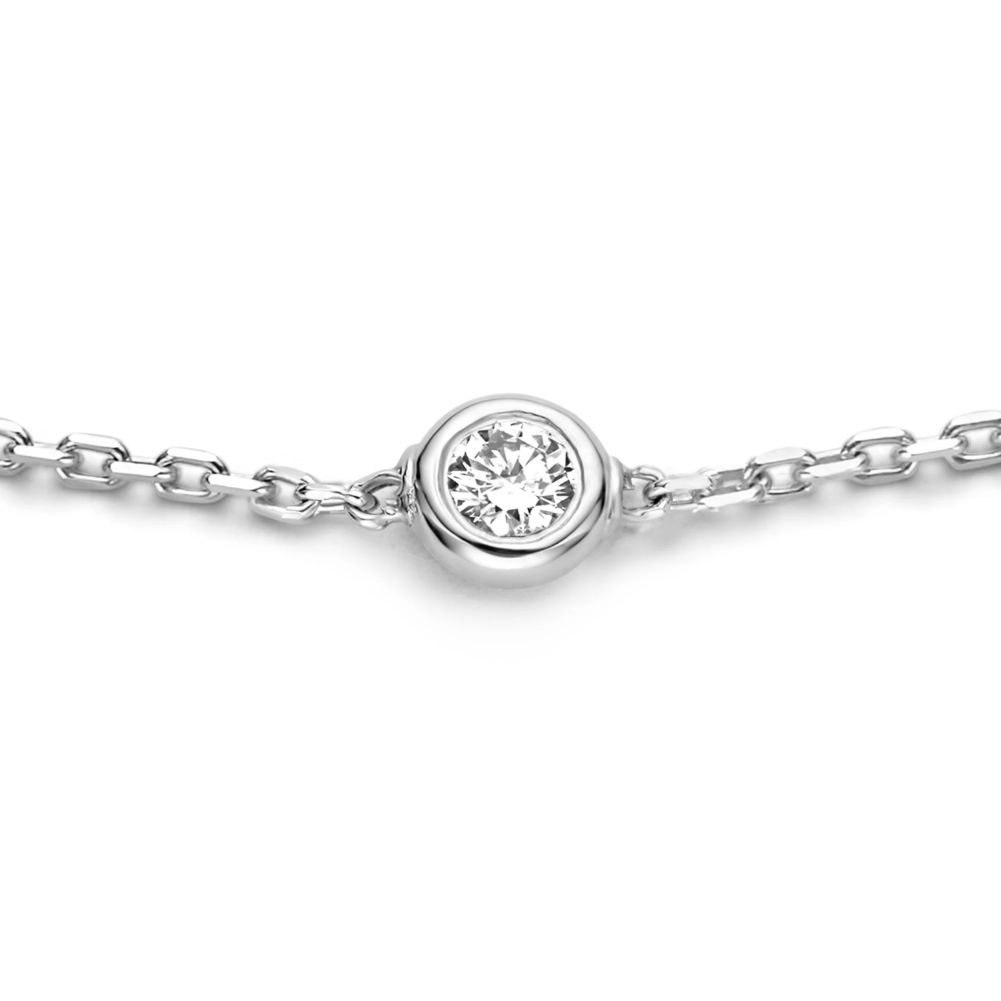 De la Paix Alfie 14 karat white gold bracelet with diamond 0.05 carat - Image 5