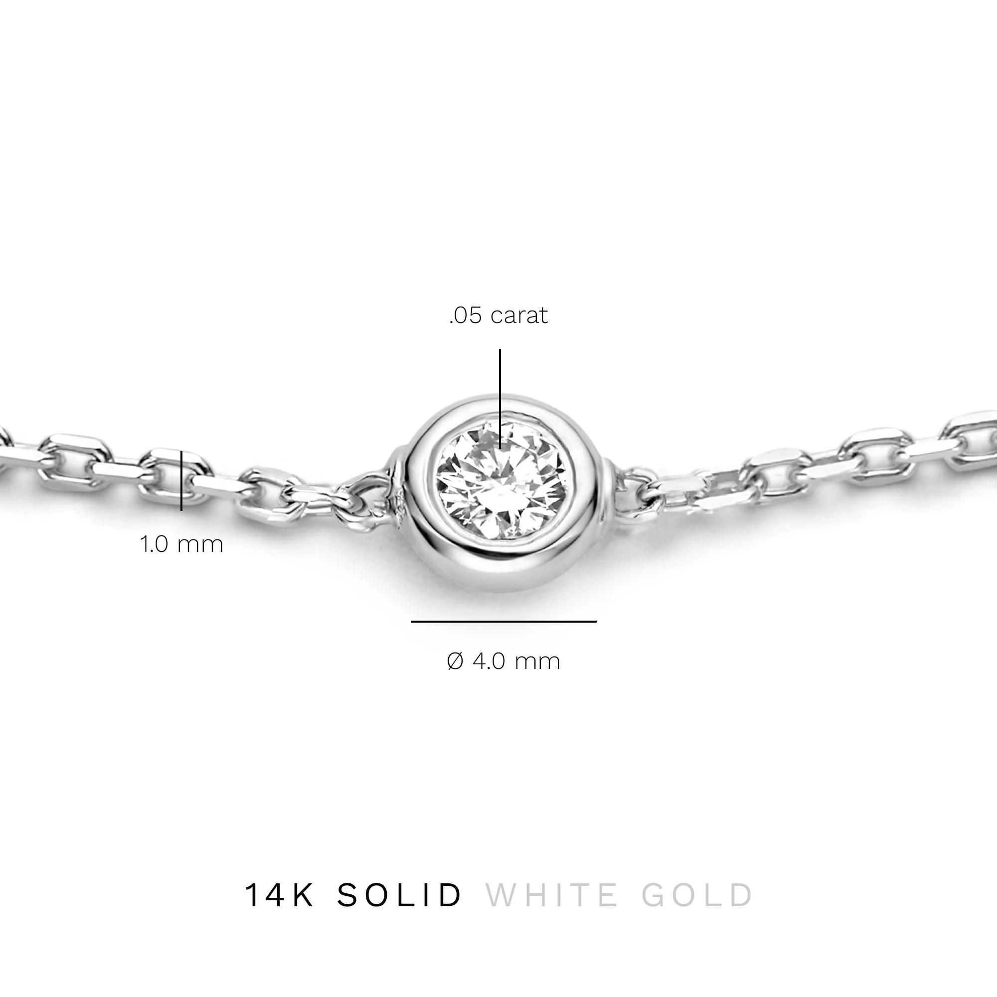 De la Paix Alfie 14 karat white gold bracelet with diamond 0.05 carat - Image 6