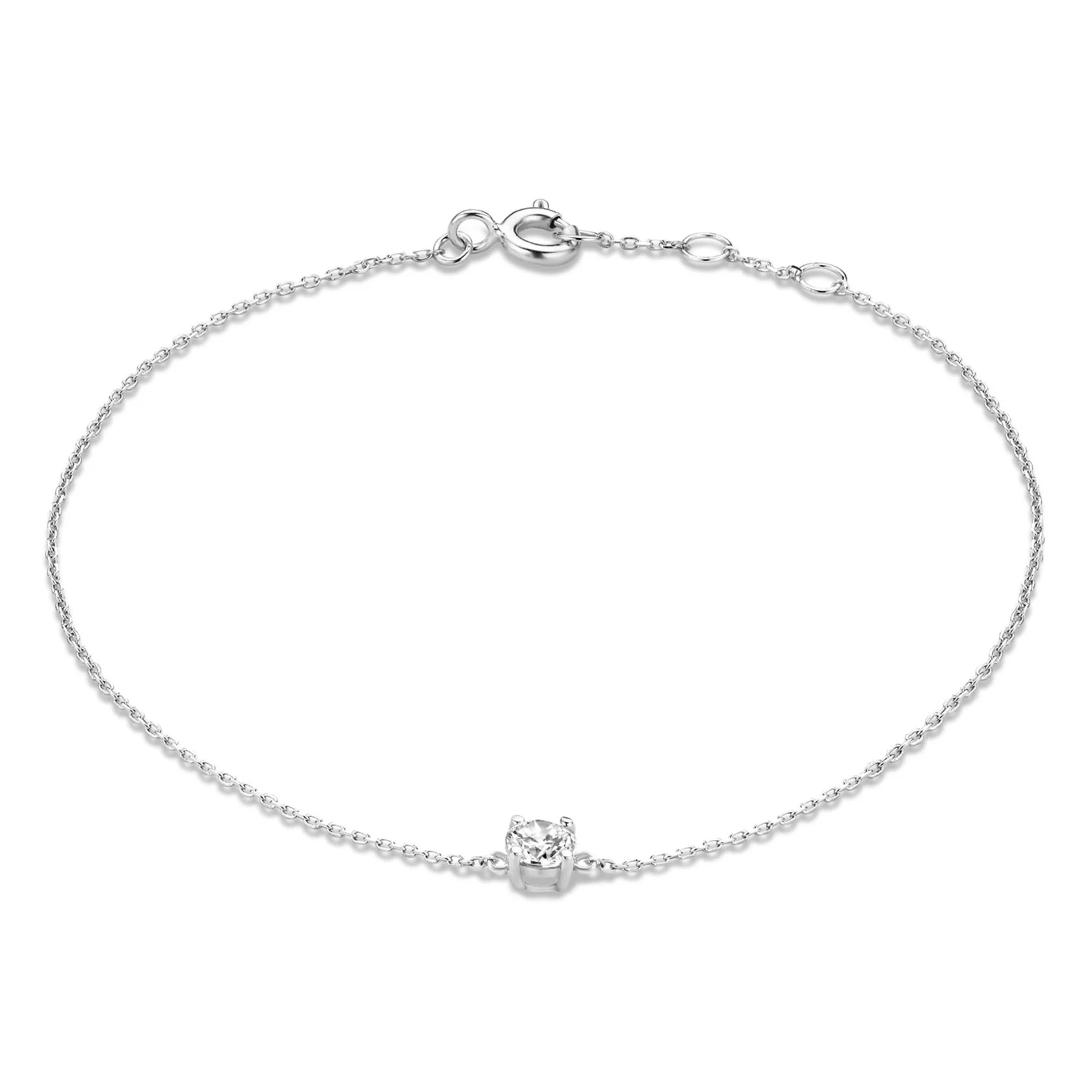 Cadeau d'Isabel 14 karat white gold necklace & bracelet with zirconia - Image 8