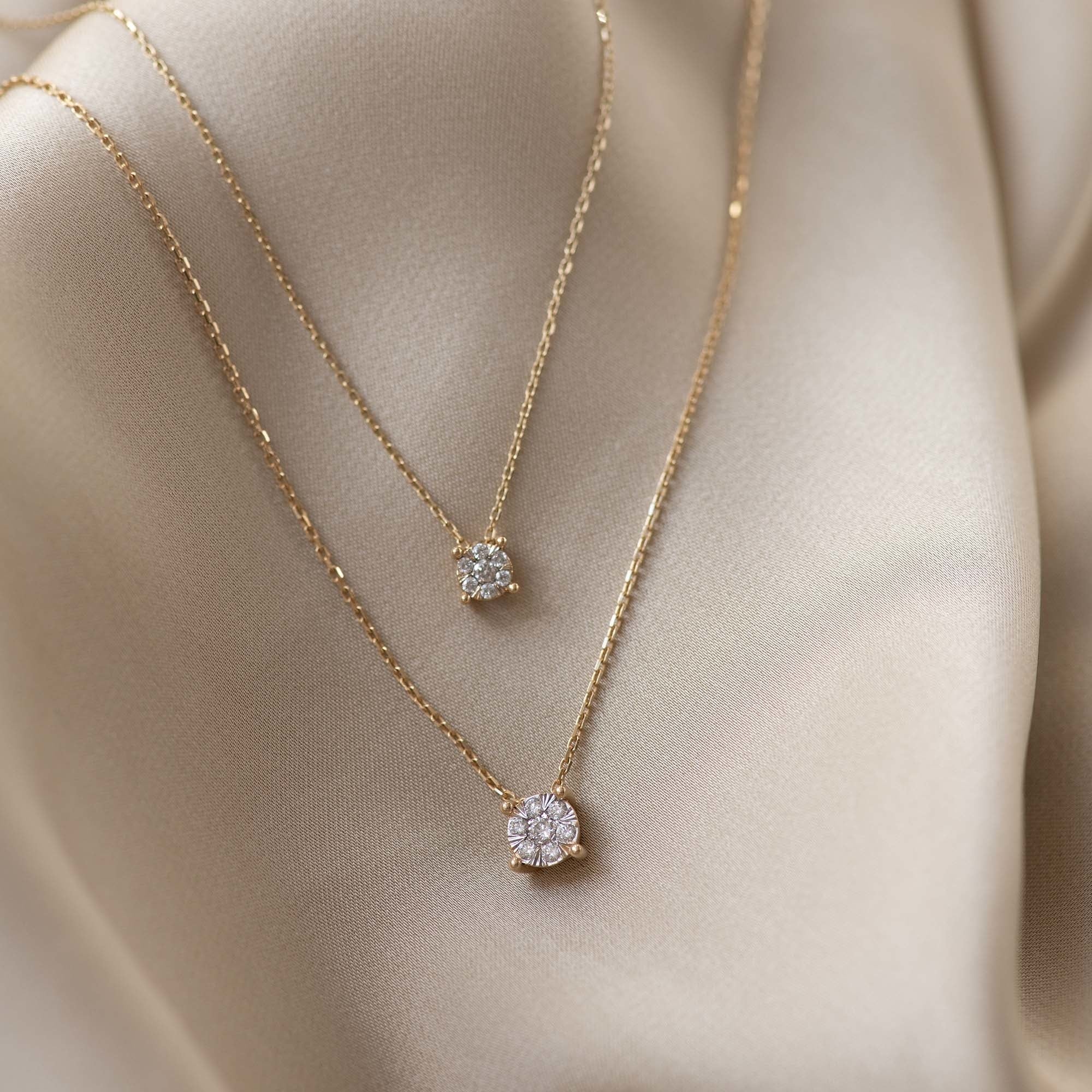 De la Paix Hanaé 14 karat gold necklace with diamond 0.08 carat - Image 4