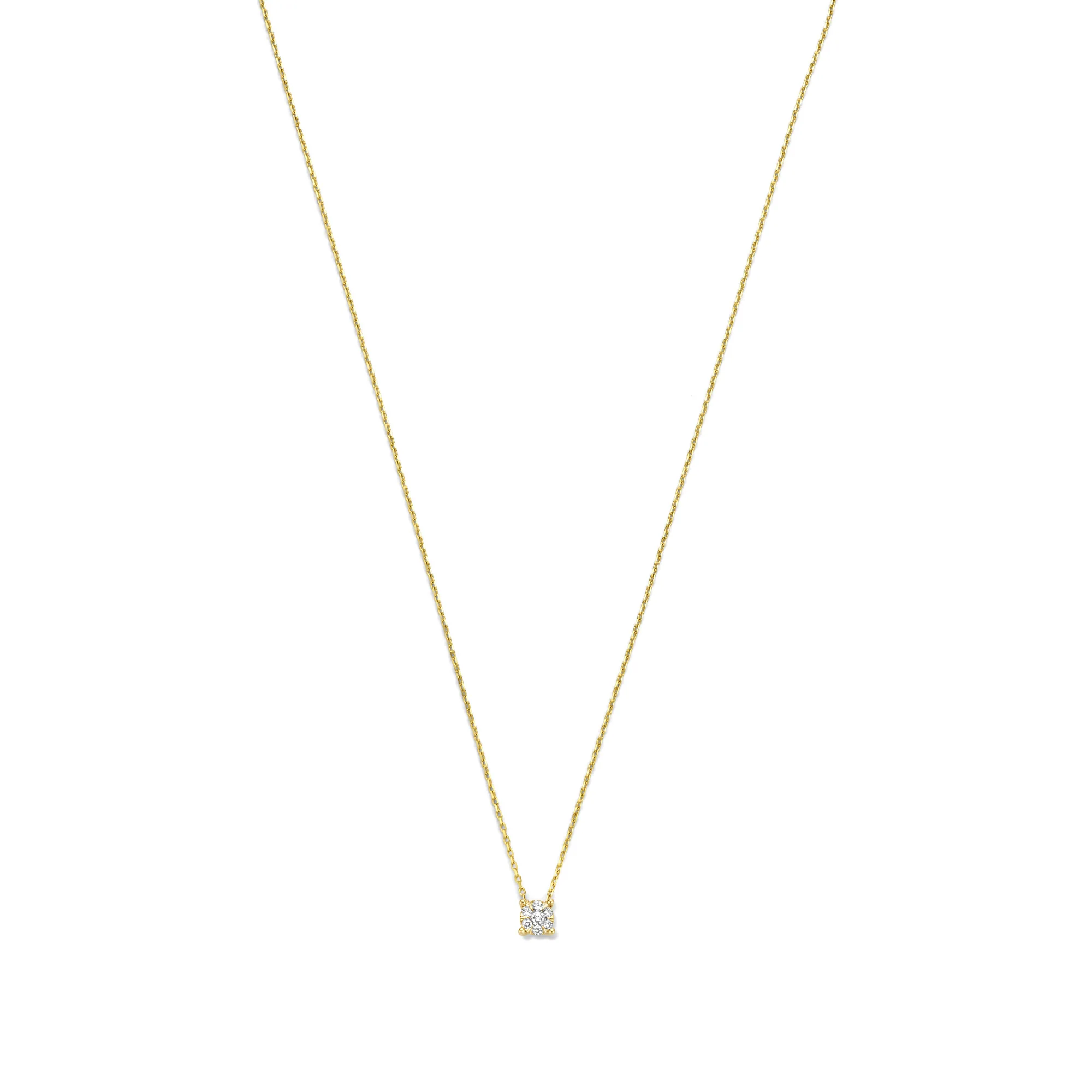 De la Paix Hanaé 14 karat gold necklace with diamond 0.08 carat - Image 6