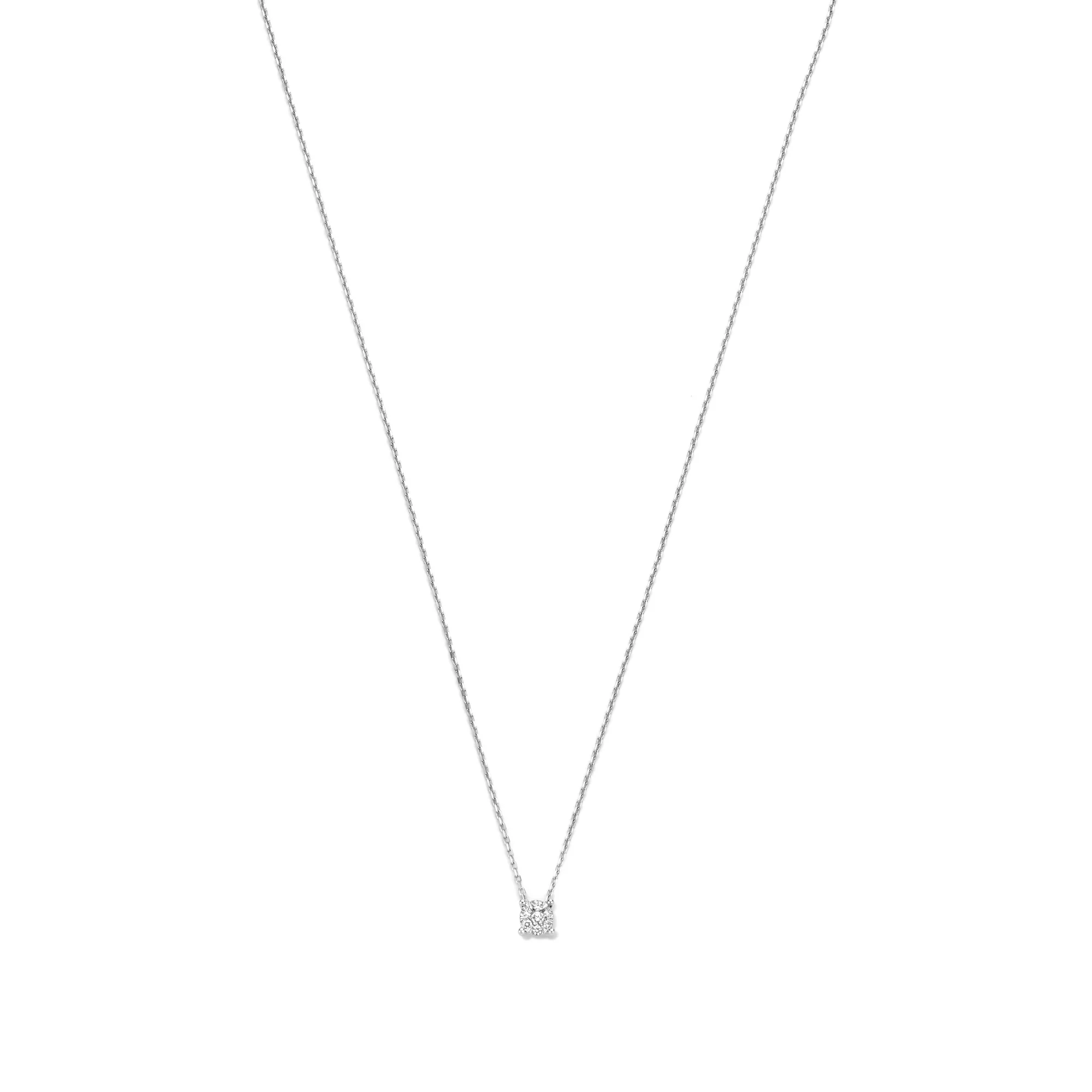De la Paix Hanaé 14 karat white gold necklace with diamond 0.08 carat - Image 6