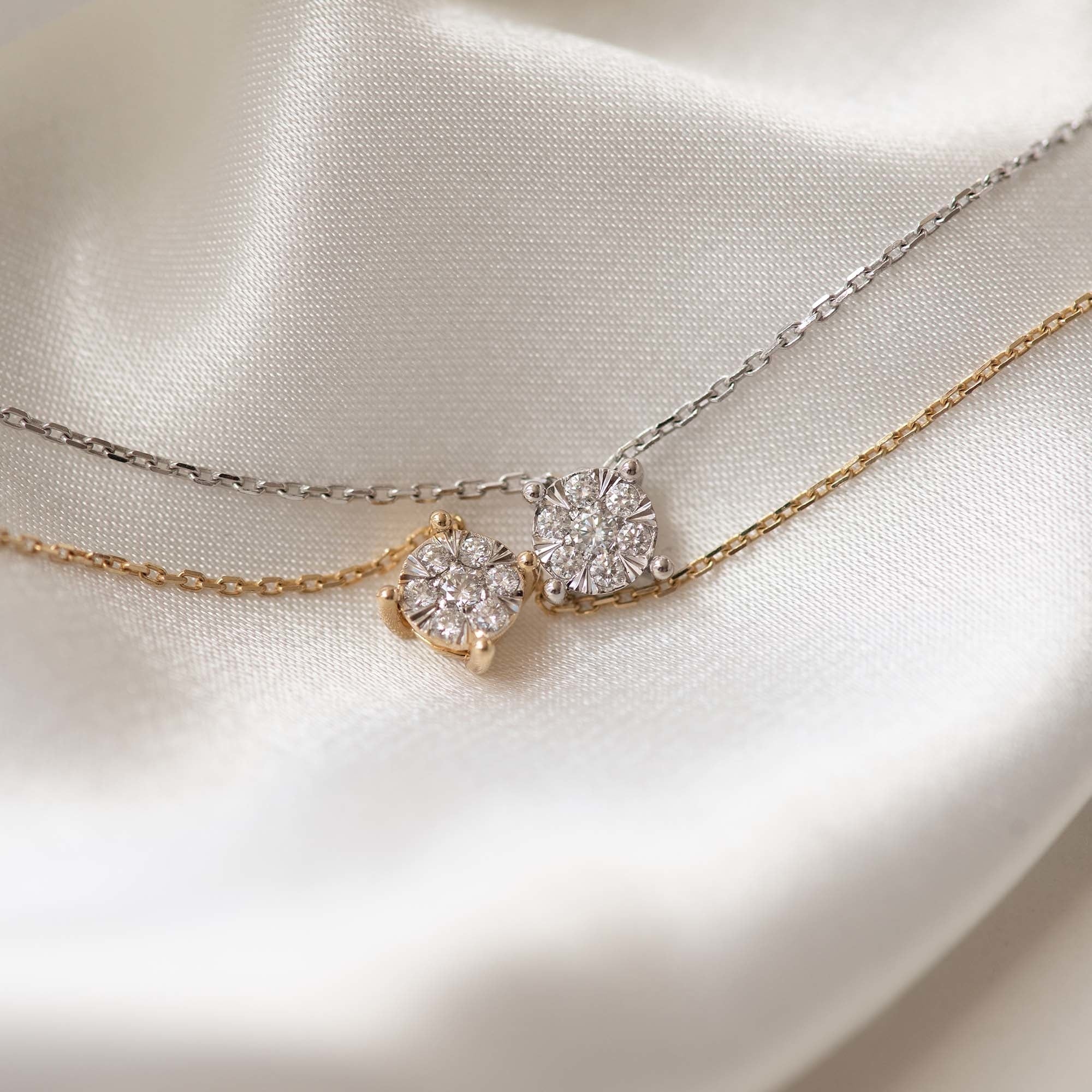 De la Paix Hanaé 14 karat white gold necklace with diamond 0.14 carat - Image 4