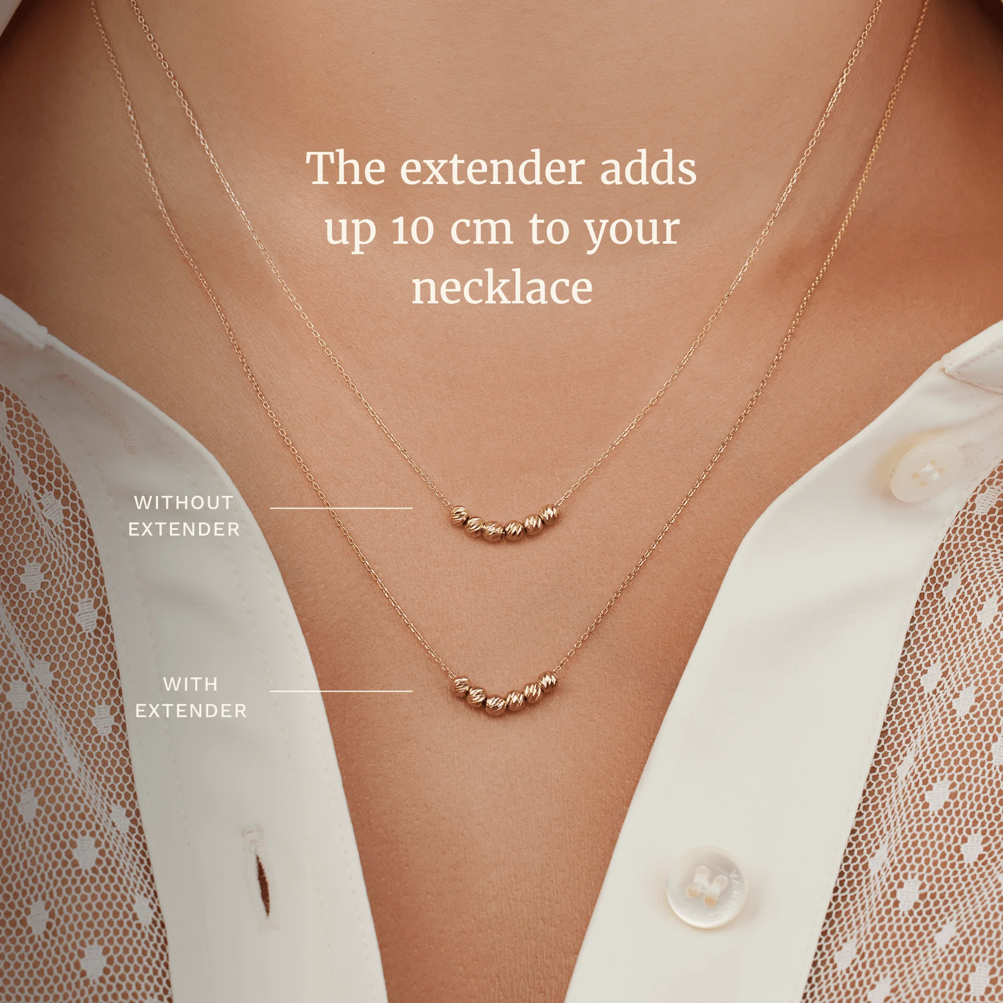 Saint Germain Nicole 14 karat white gold necklace extender - Image 3