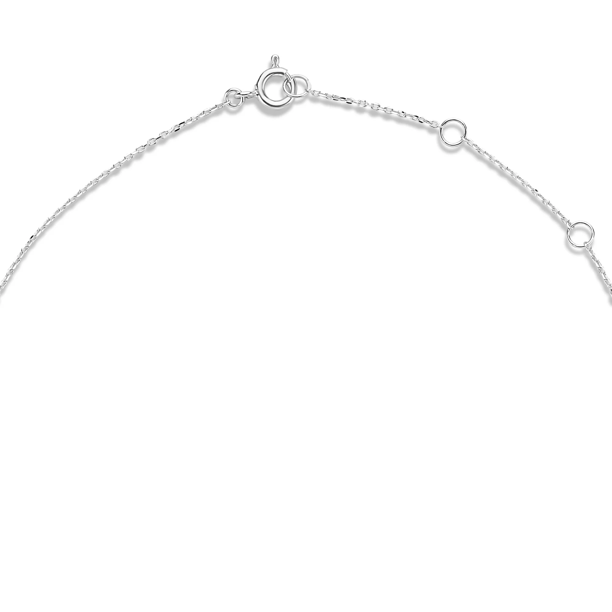 Saint Germain Loulou 14 karat white gold necklace with two rings - Image 7