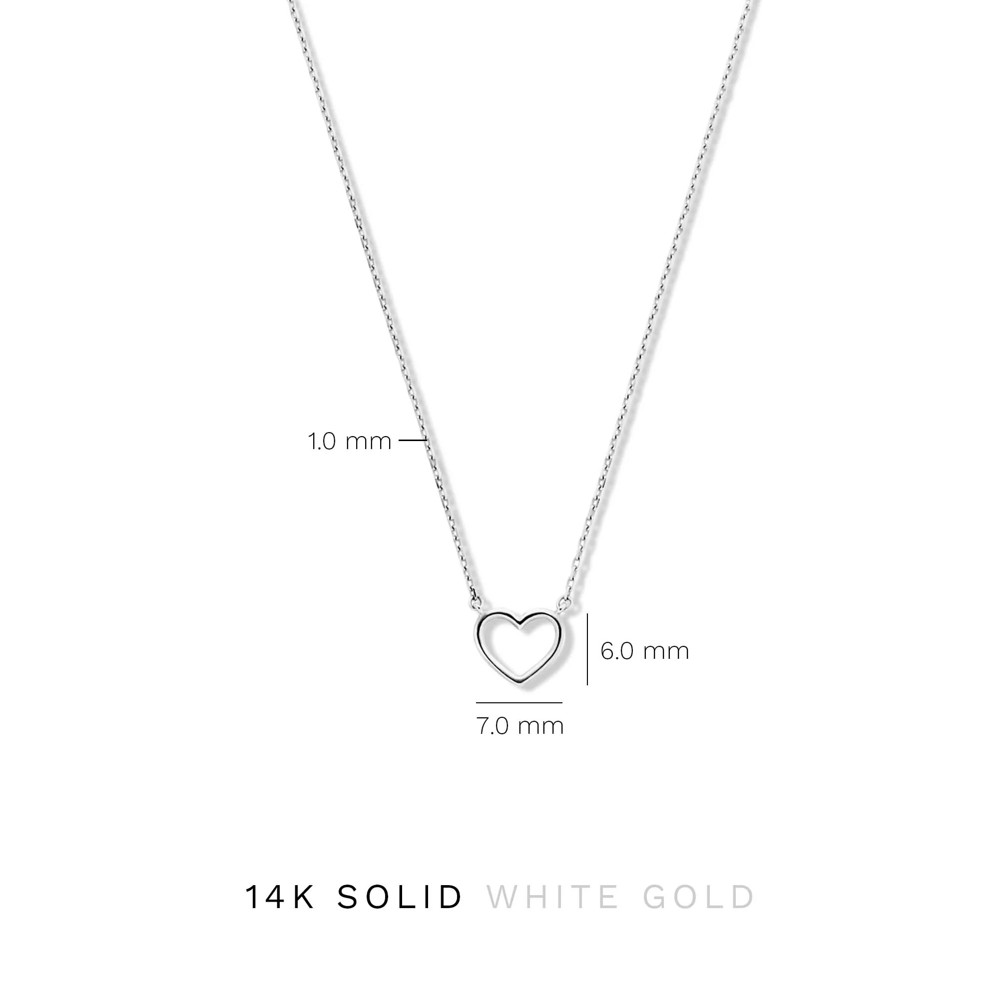 Saint Germain Amore 14 karat white gold necklace with heart - Image 8
