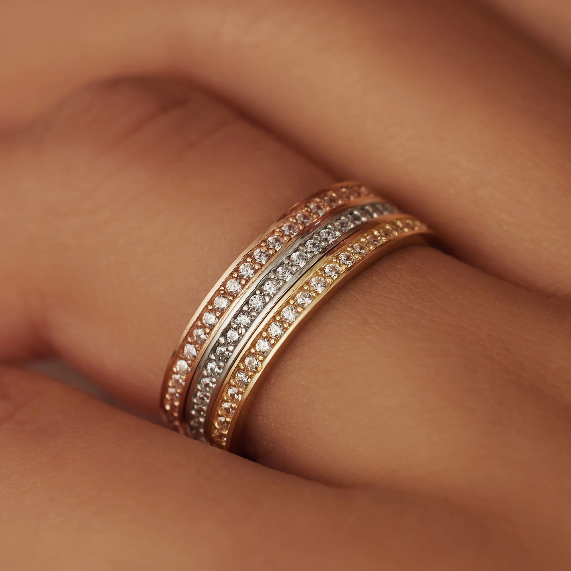 Saint Germain Merle 14 karat white gold ring with zirconia stones - Image 4
