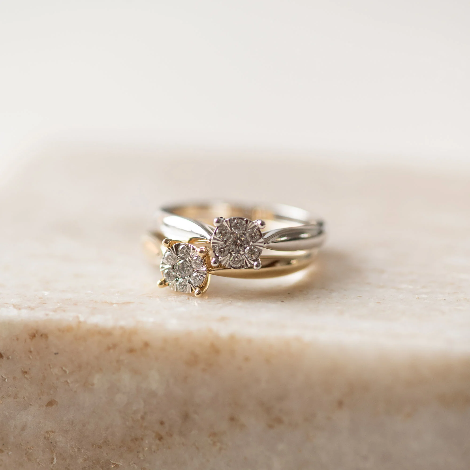 De la Paix Hanaé 14 karat white gold ring with diamond 0.14 carat - Image 5