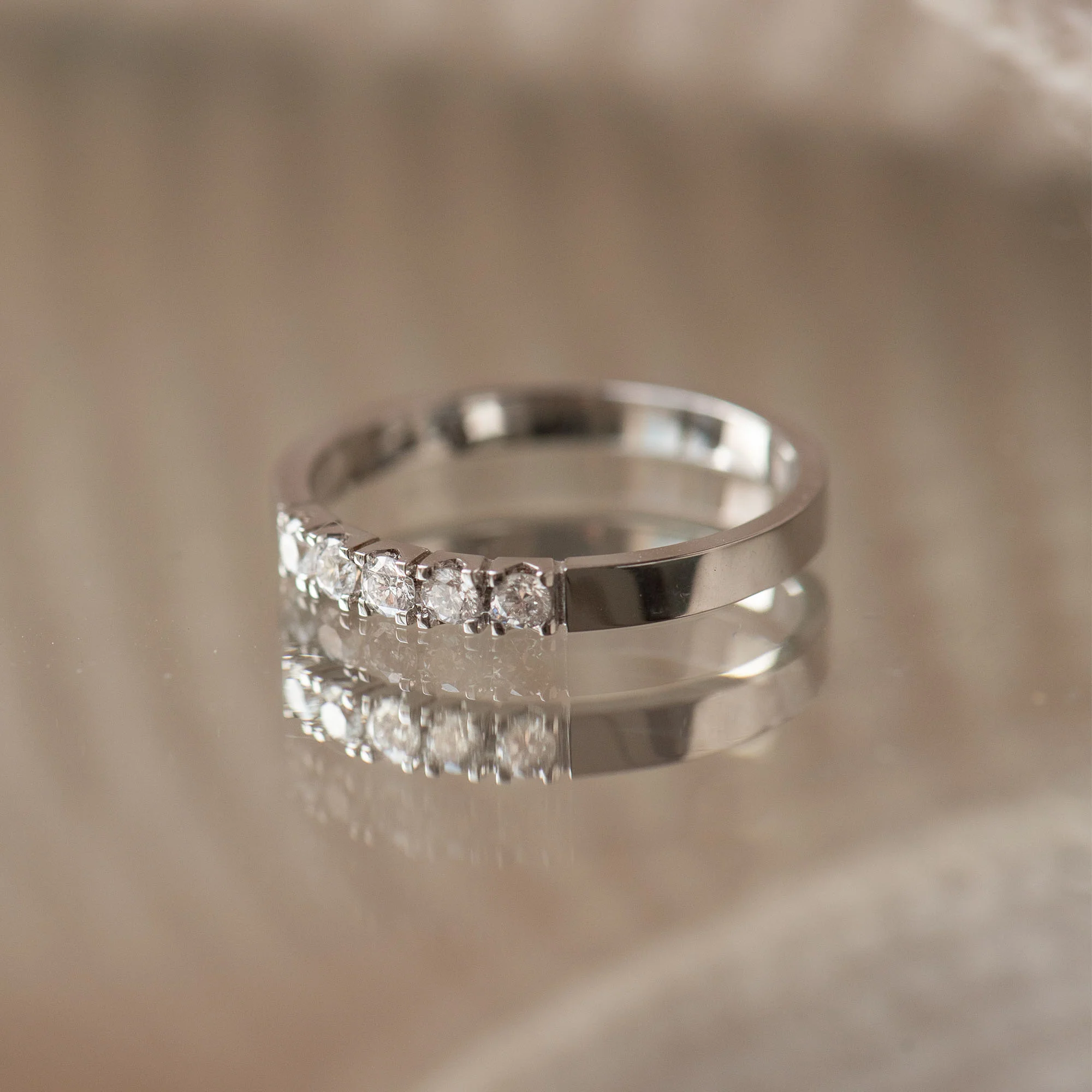 De la Paix Madeline 14 karat white gold ring with diamond 0.20 carat - Image 5