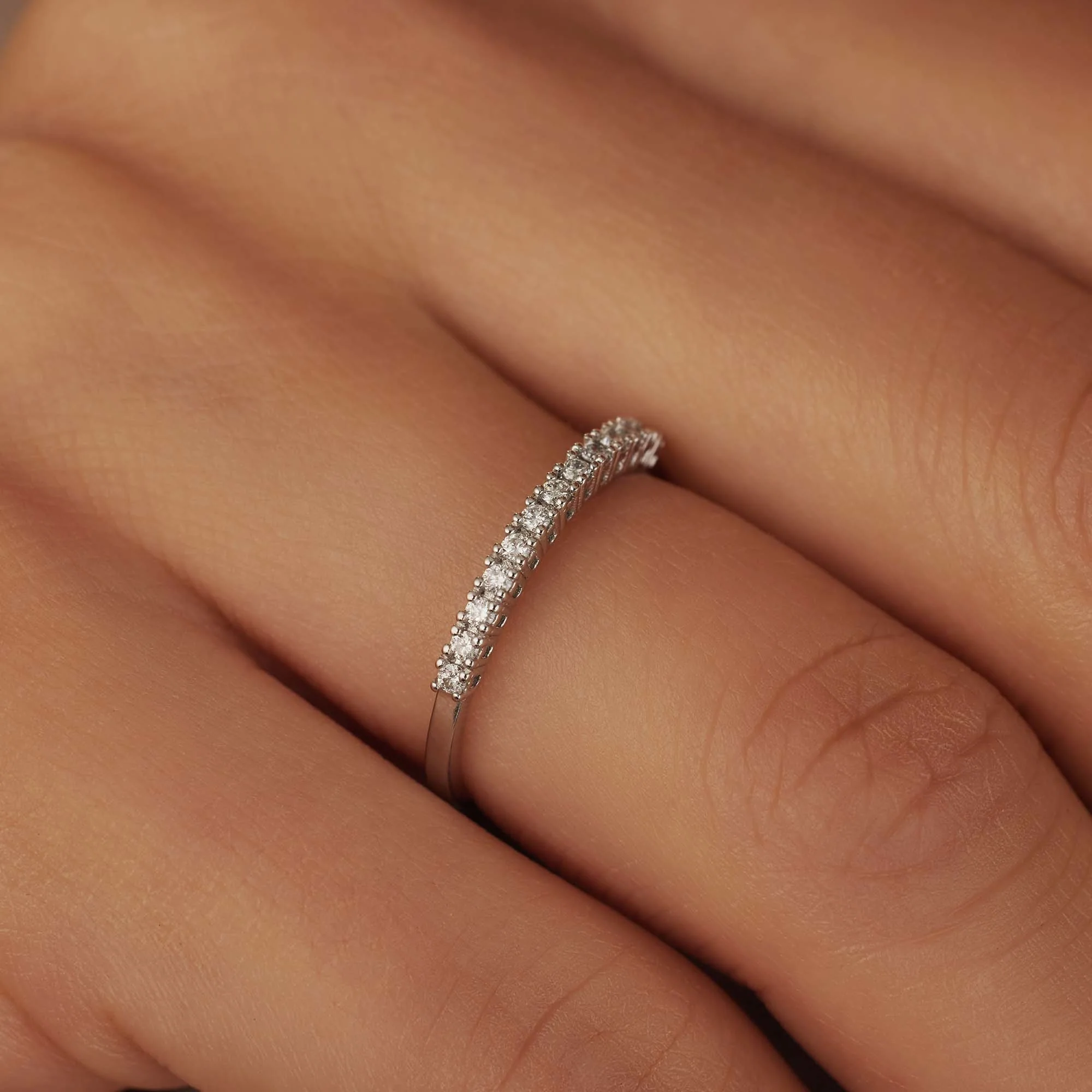 De la Paix Madeline 14 karat white gold ring with diamond 0.14 carat - Image 3
