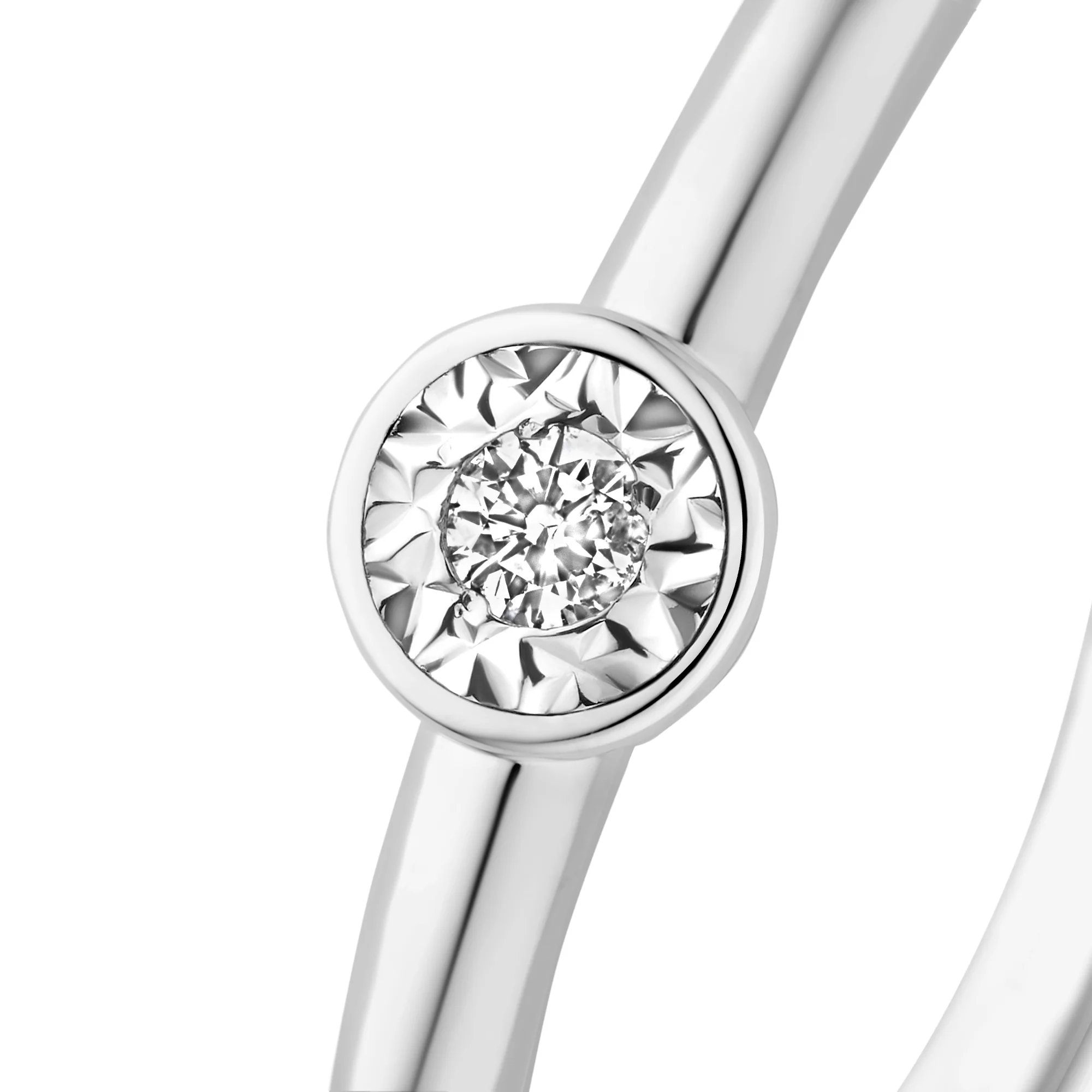 De la Paix Inaya 14 karat white gold ring with diamond 0.03 carat - Image 6