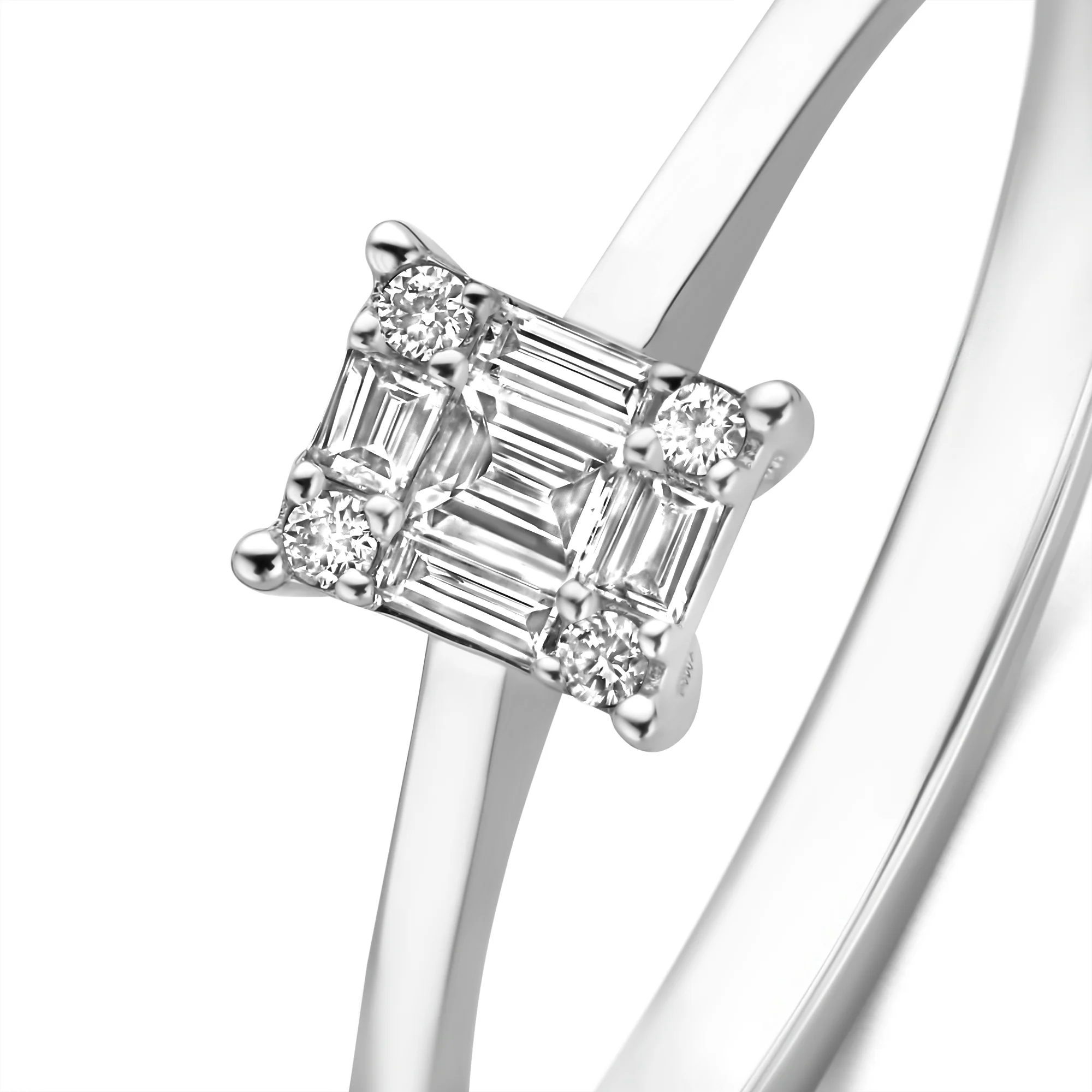 De la Paix Maxime 14 karat whitegold ring with diamond 0.13 carat - Image 7