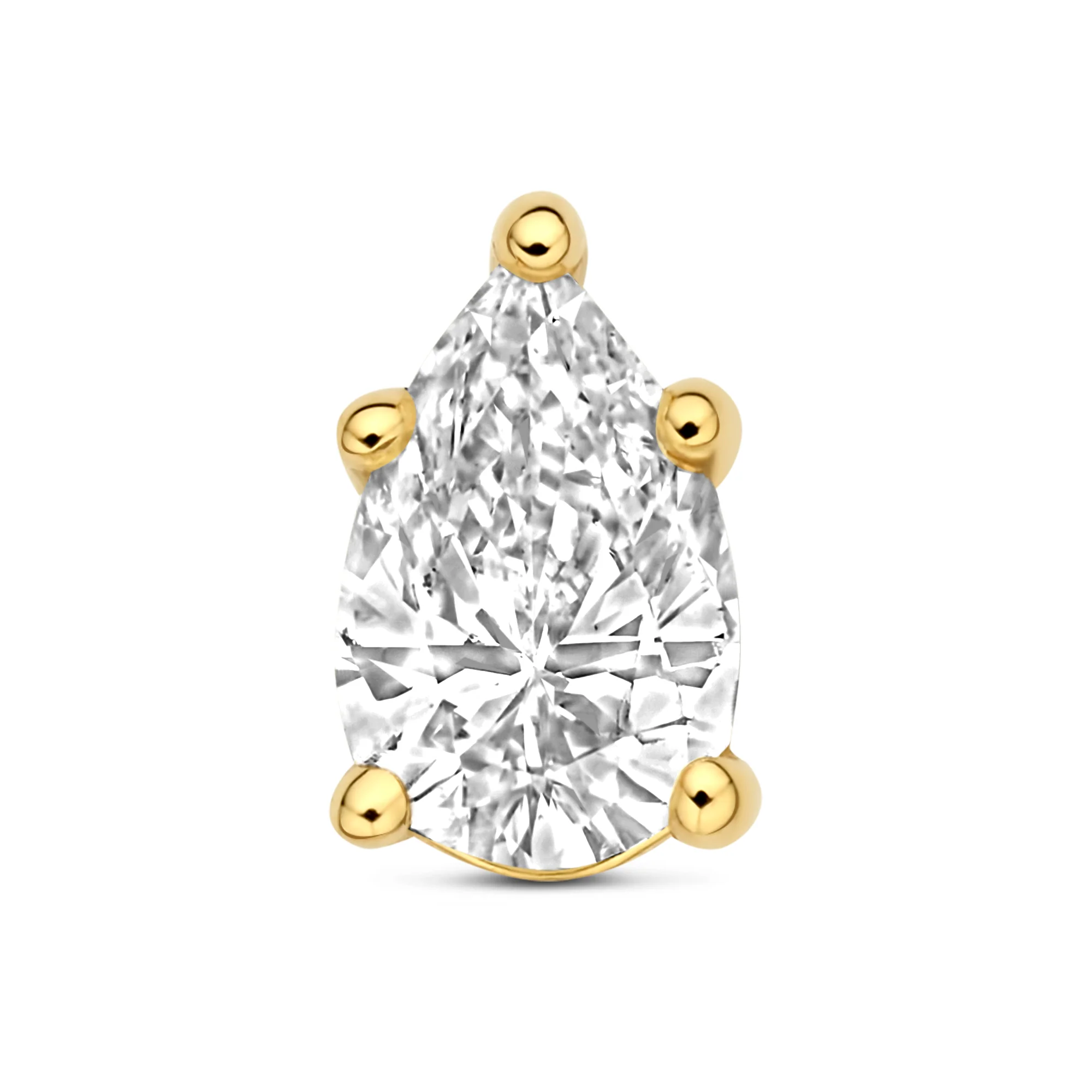 De la Paix Eloise 14 karat gold ear stud with diamond 0.2 carat - Image 5
