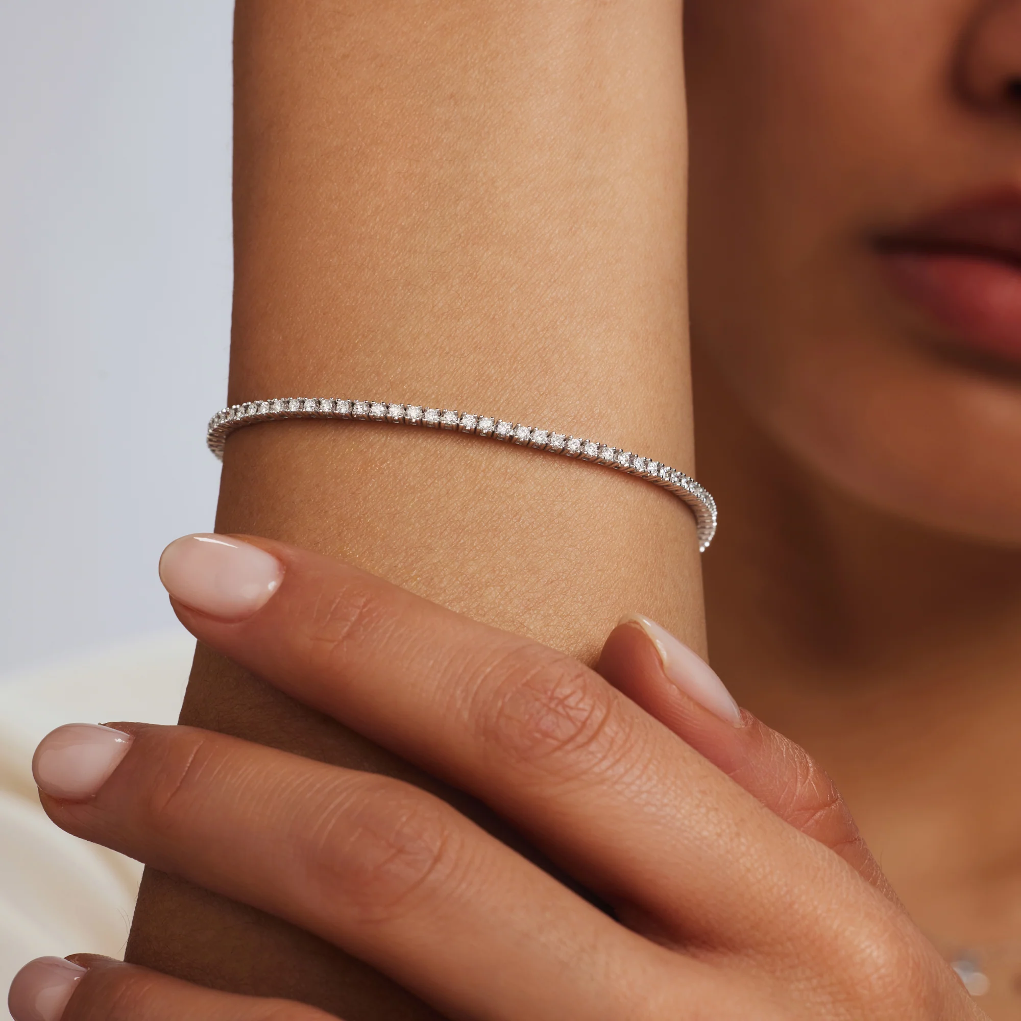 De la Paix Madeline 14 karat white gold bracelet with diamond 1.08 ct - Image 3