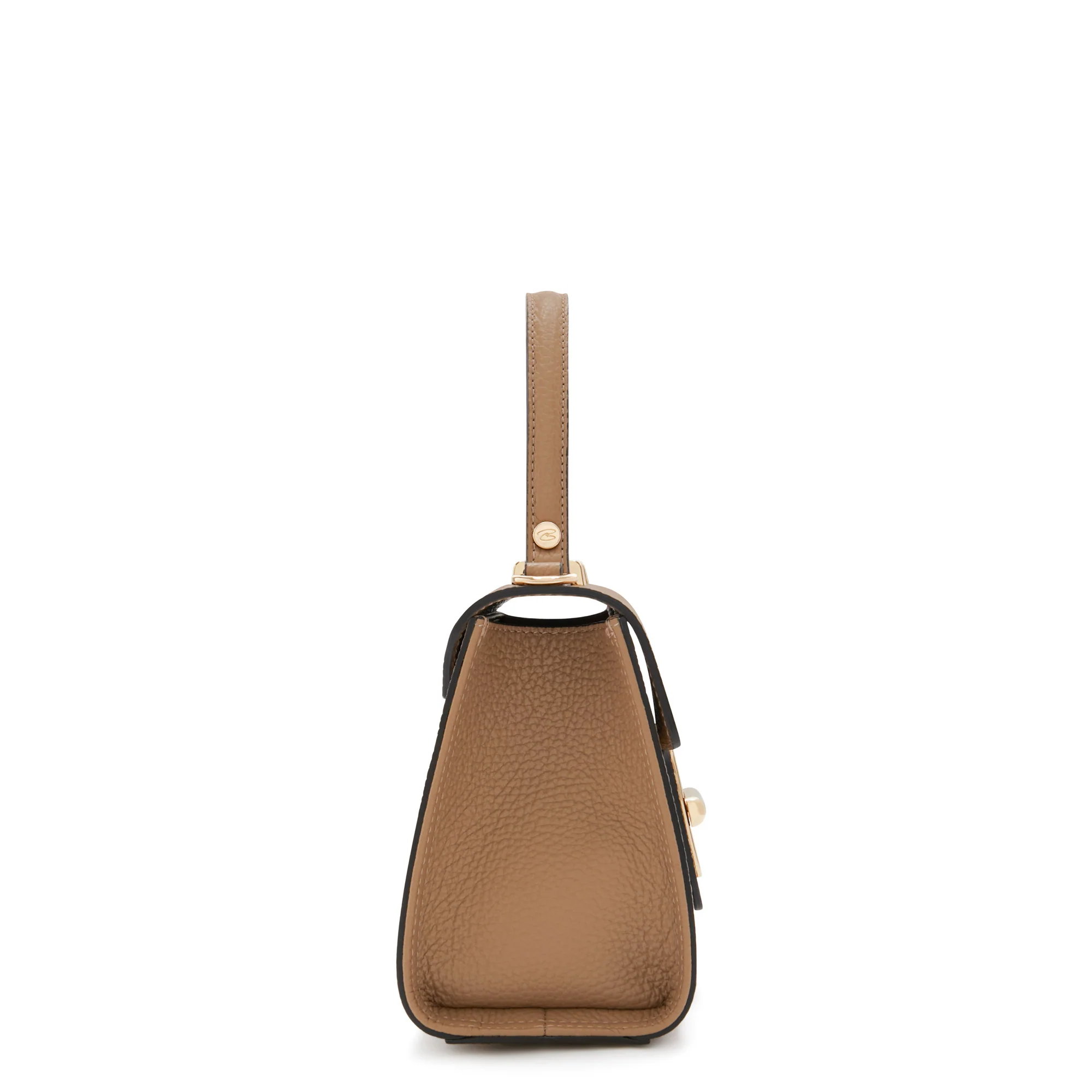 Femme Forte Simone Mini beige leather handbag calfskin leather - Image 5