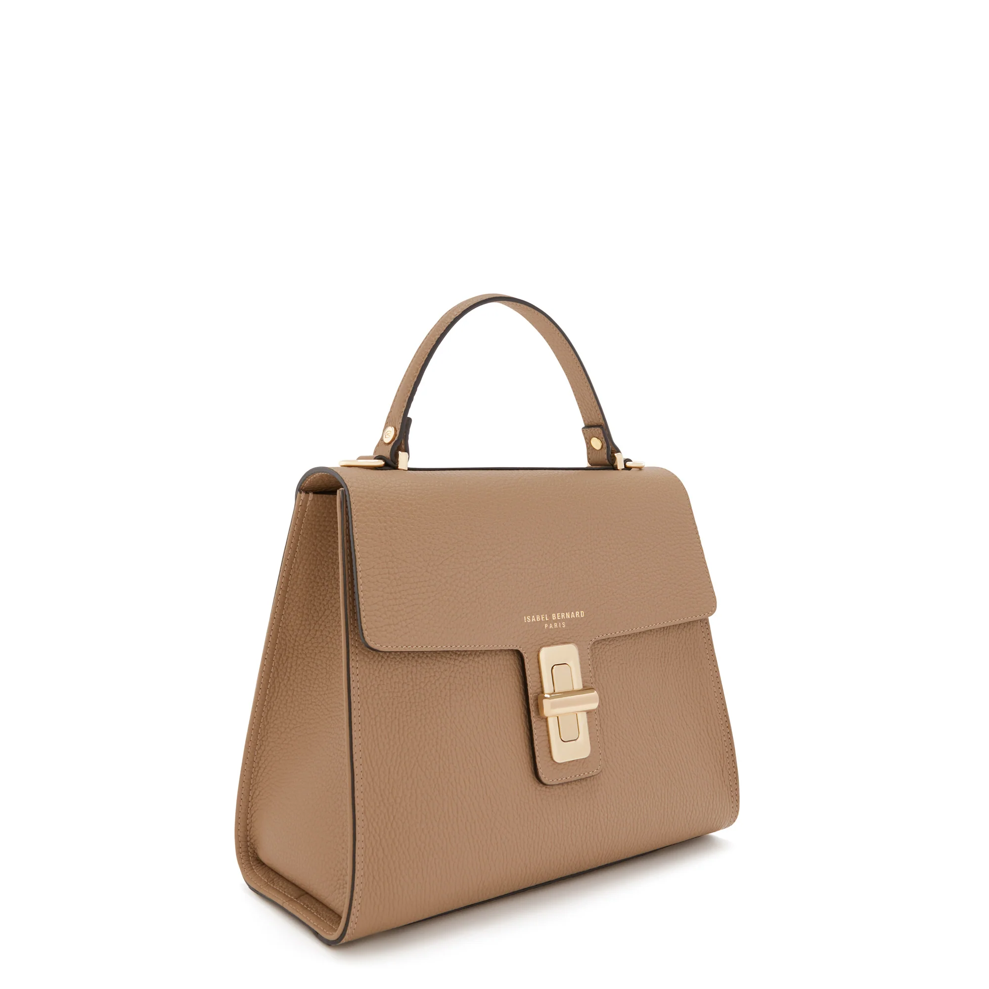 Femme Forte Simone Midi beige leather handbag calfskin leather - Image 4
