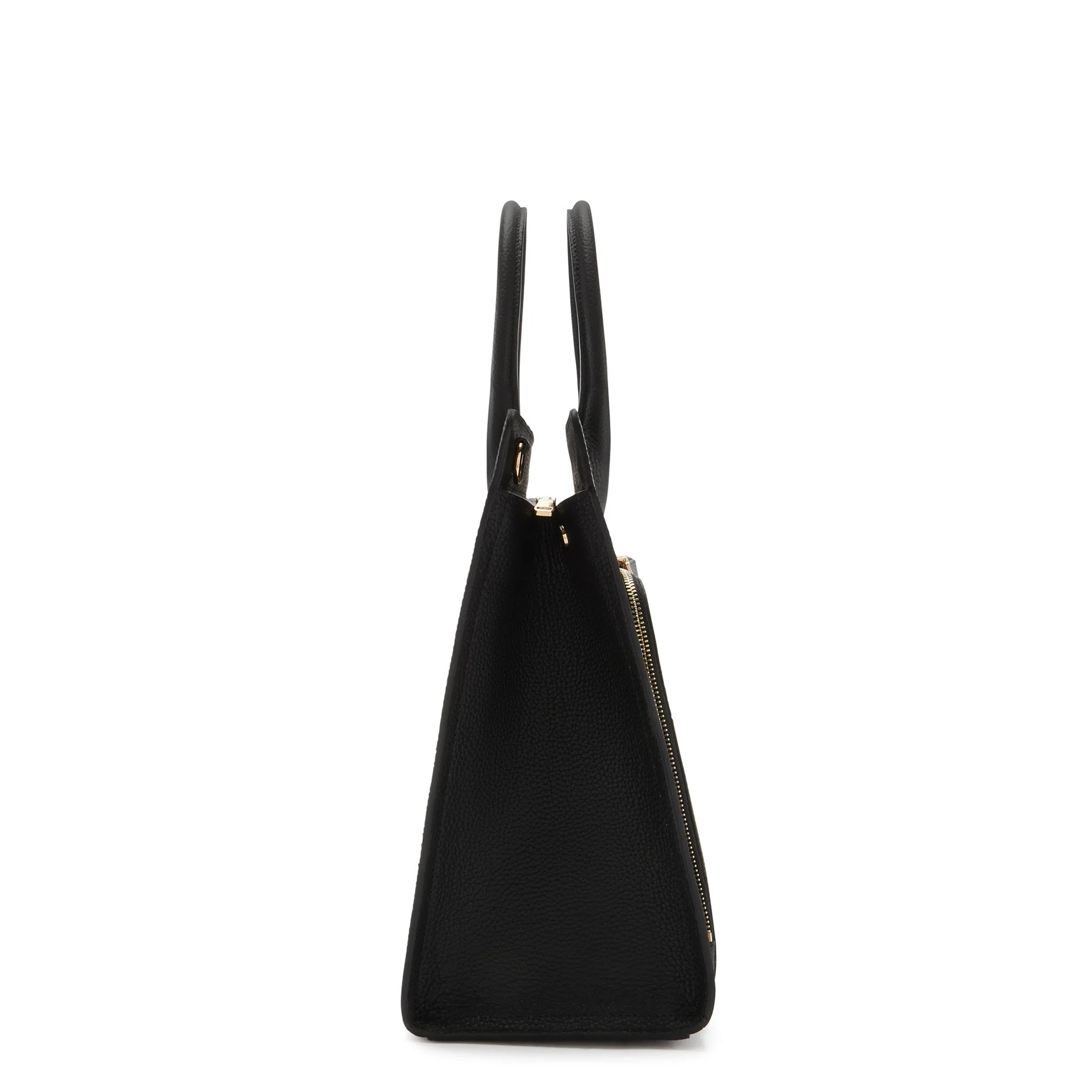 Honoré Nadine black calfskin leather handbag with 16.4 inch laptop pocket - Image 4