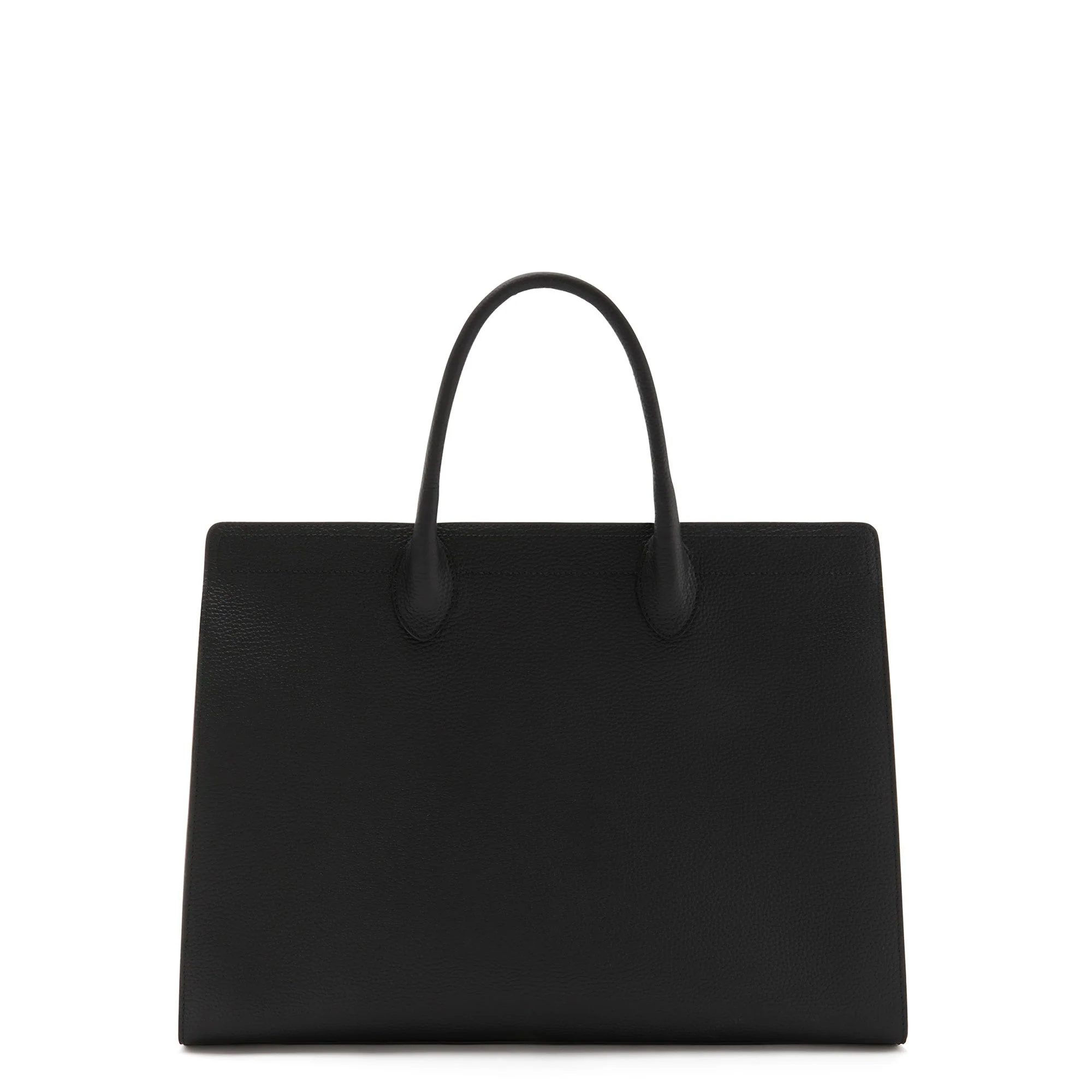 Honoré Nadine black calfskin leather handbag with 16.4 inch laptop pocket - Image 5