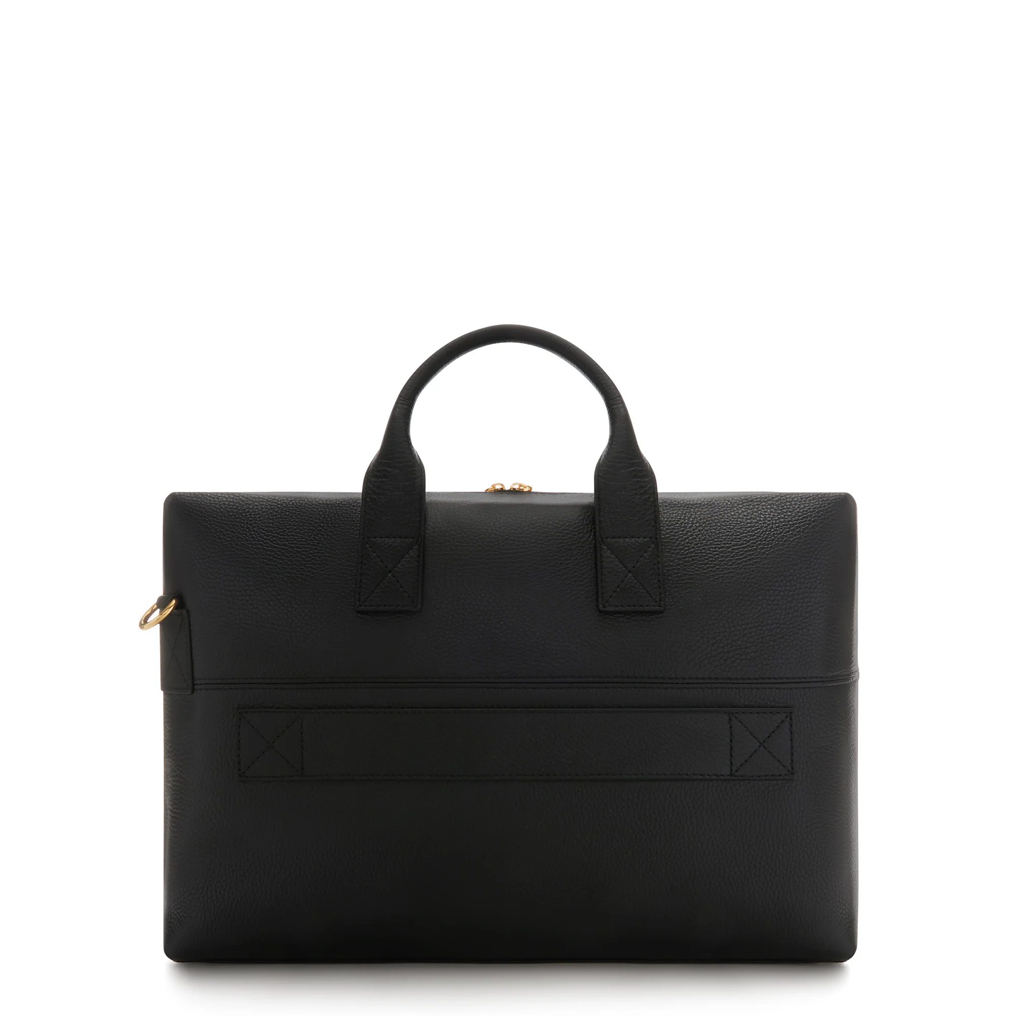 Honoré Anique black calfskin leather handbag with 16.4 inch laptop pocket - Image 5