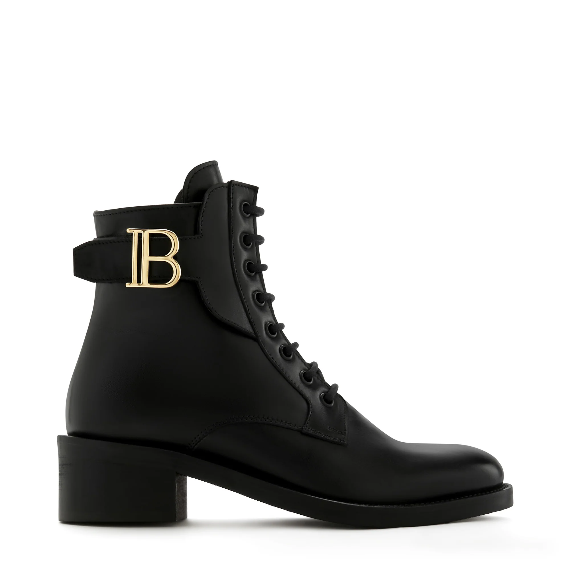 Vendôme Ellen black calfskin leather lace up boots