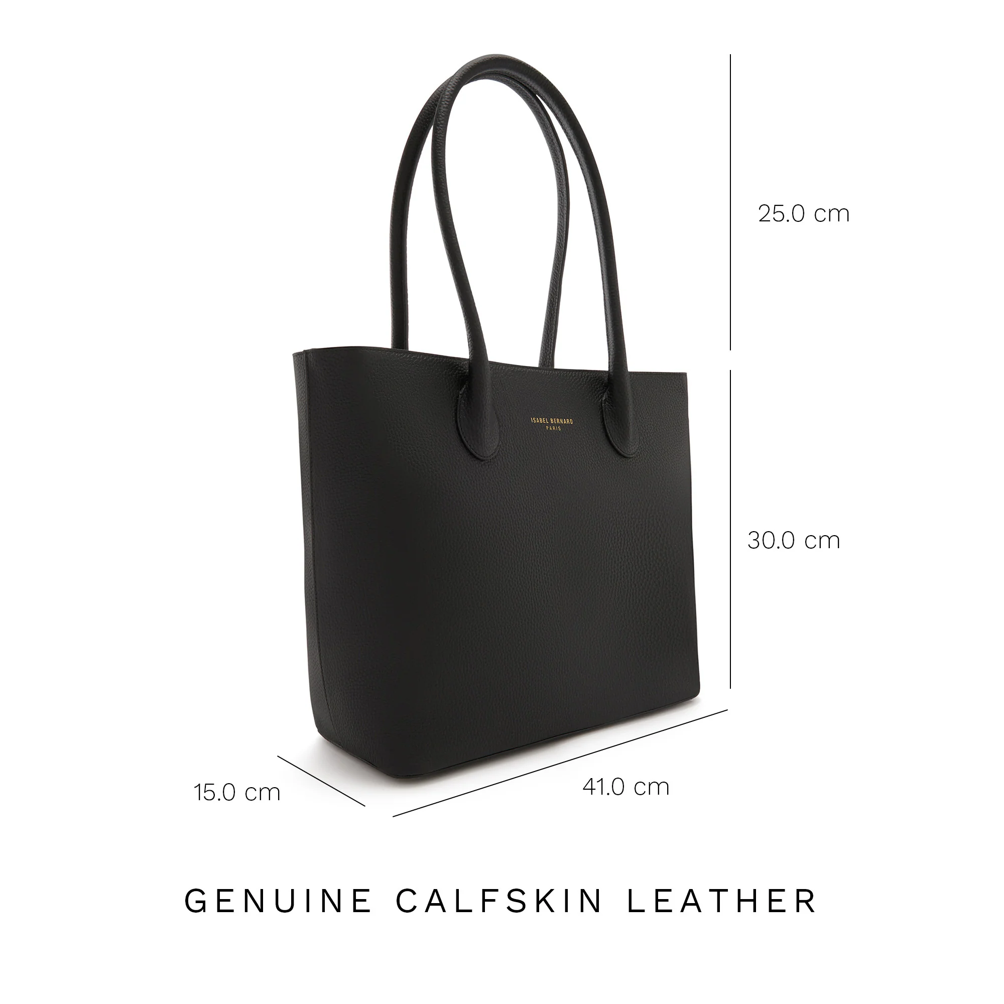 Honoré Lysanne black calfskin leather shopper - Image 8