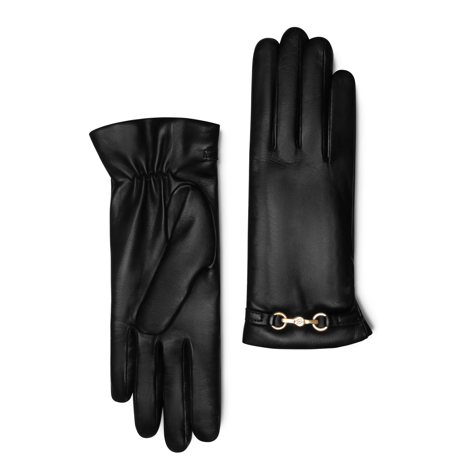 Honoré Marcelia black goatskin leather gloves - Image 7